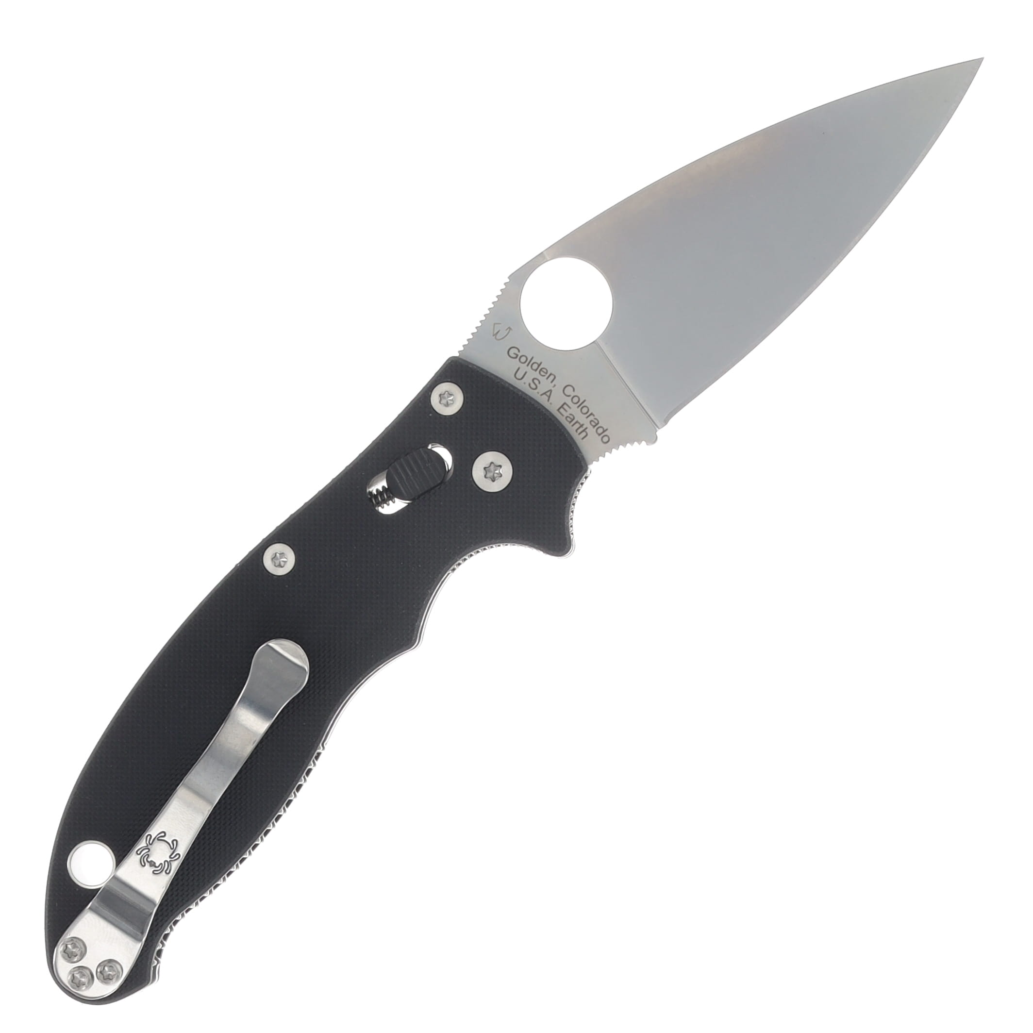 Spyderco Manix 2 Ball Bearing Lock Folding Knife Satin MagnaMax/Black G-10 SPC101GP2 View 2