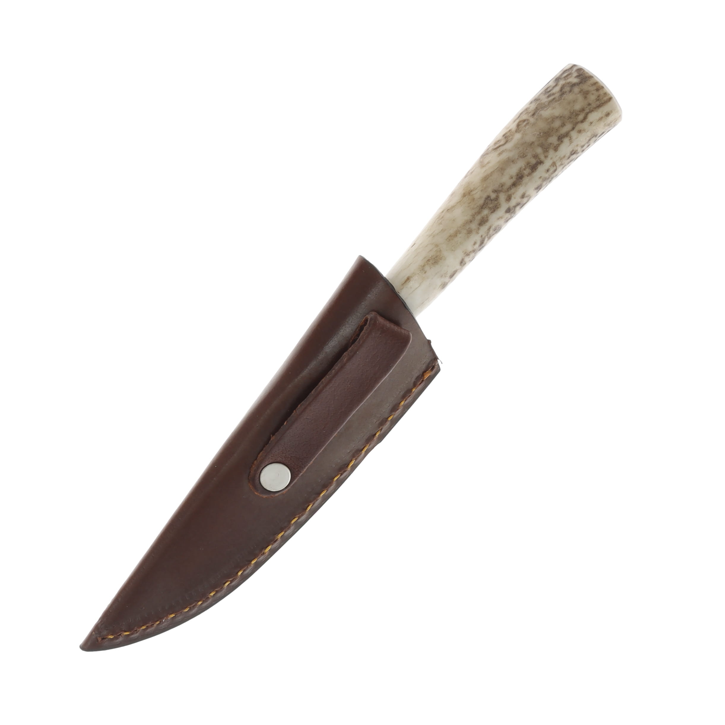 SZCO Supplies Stag Tip Hunter Fixed Blade 3.75in Drop Point Knife SS7018 View 3