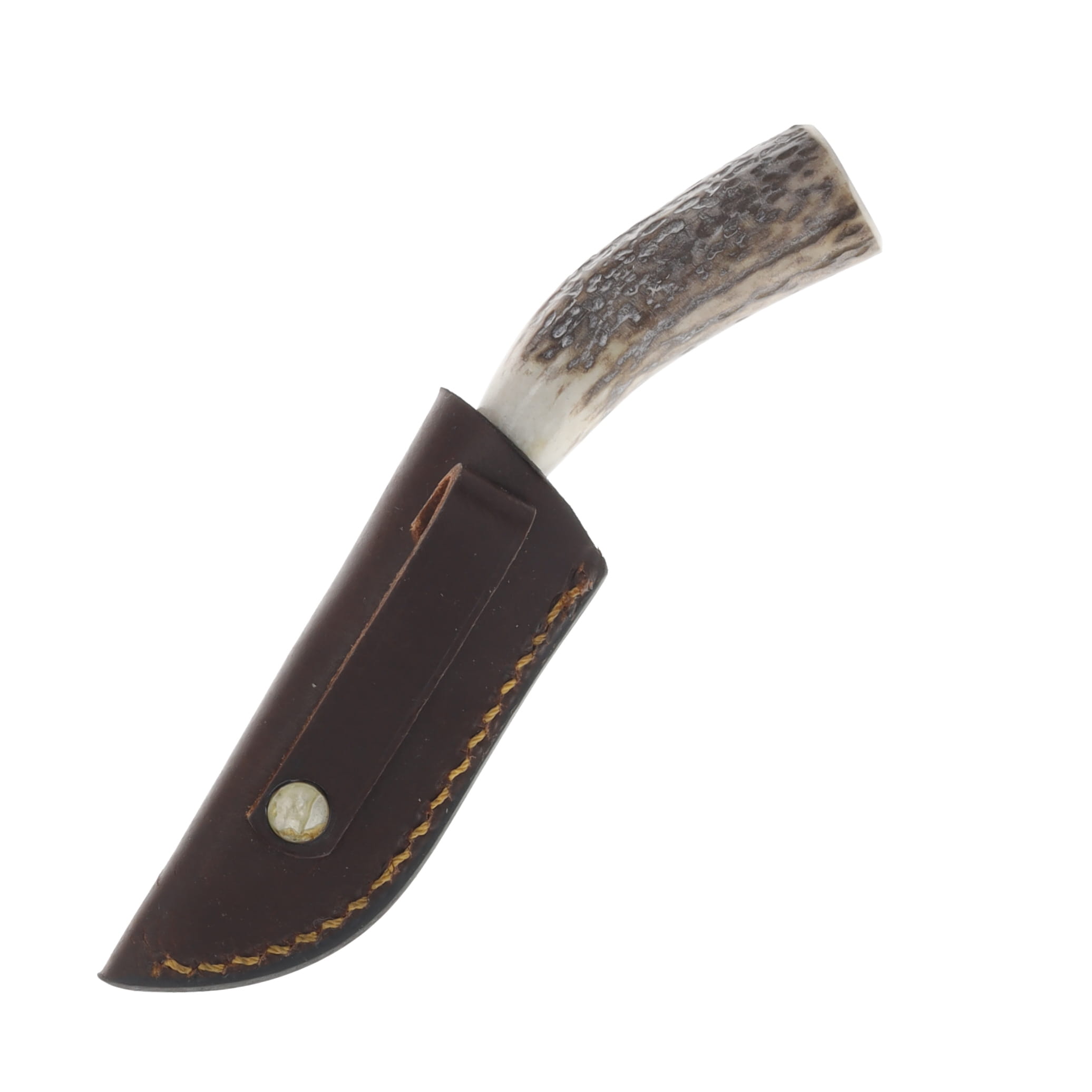 Szco Mini Stag Hunter Fixed Blade Knife with Leather Sheath SS7025 View 3