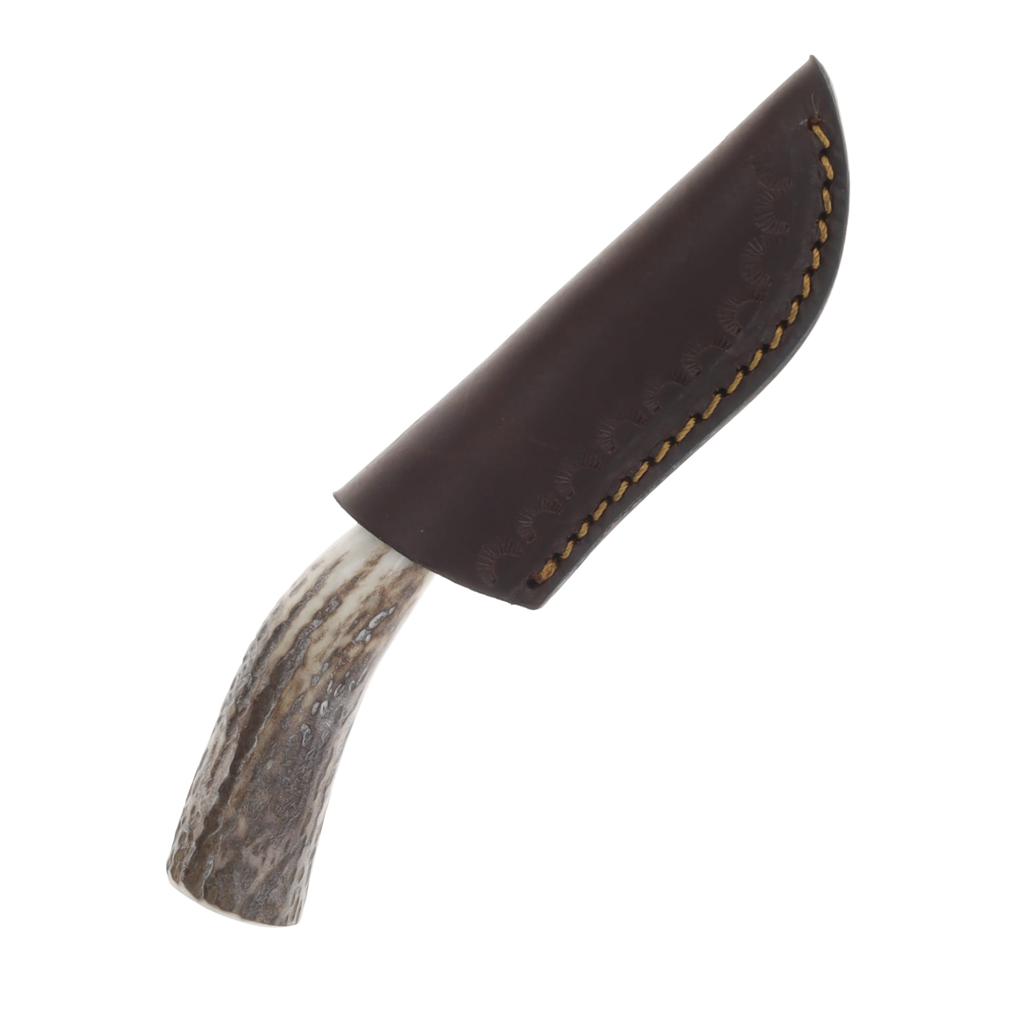 Szco Mini Stag Hunter Fixed Blade Knife with Leather Sheath SS7025 View 4