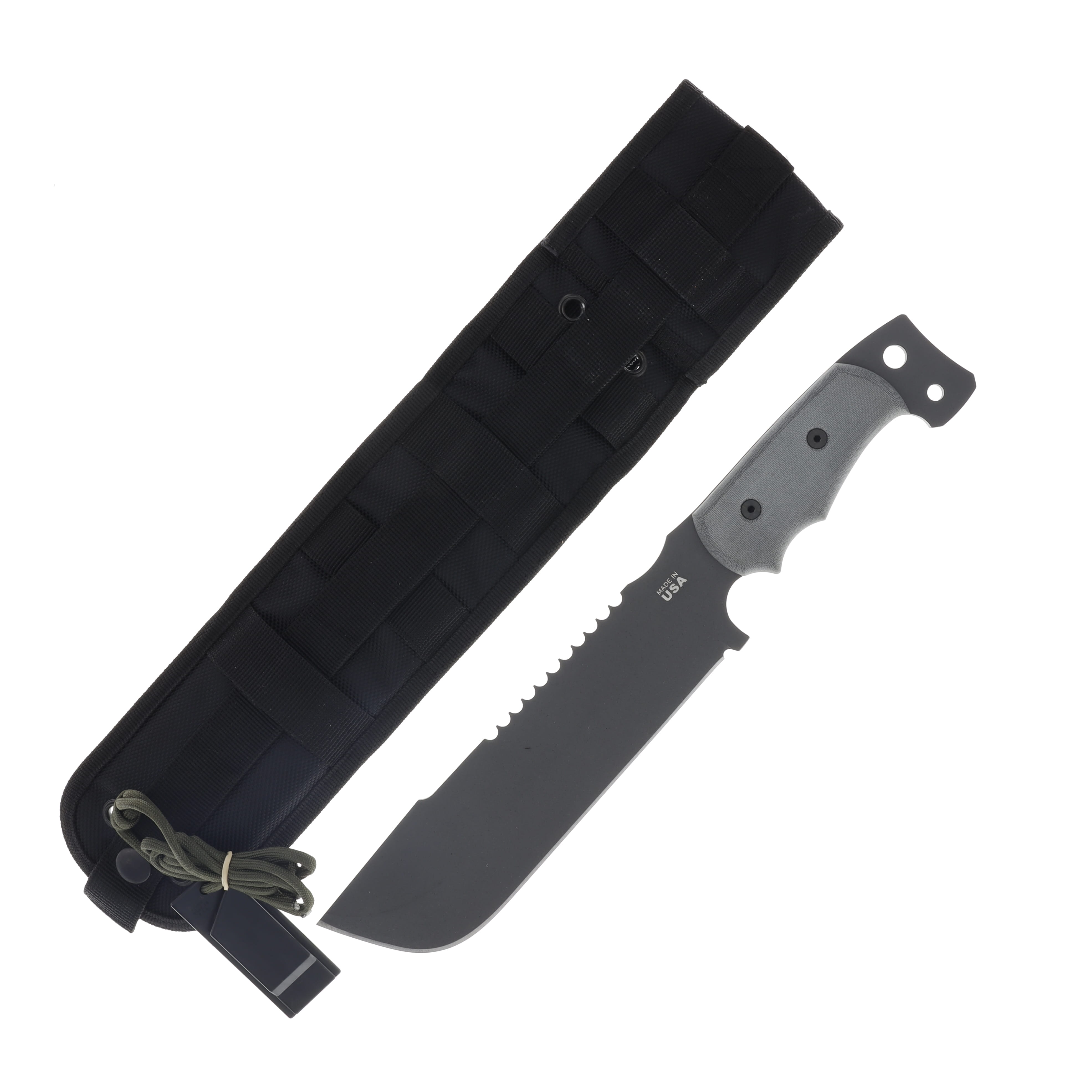 TOPS Knives M4X Punisher Fixed Blade Black Linen Micarta 8.5in Gray Blade TPM4X01 View 2