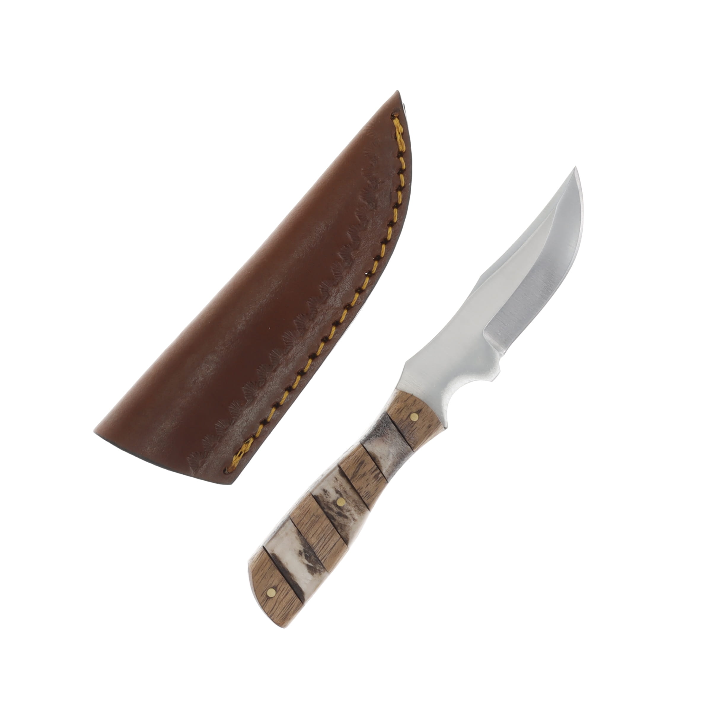 Sidearm Root Cellar Fixed Blade Knife 3.25in Plain Edge Wood Stag SS7027 View 2