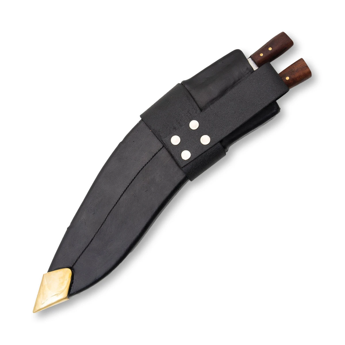 Gurkha Kukri with Mini Knives and Brown Wood Handle 901120 View 9