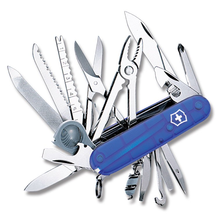 Victorinox Swiss Champ Swiss Army Knife Translucent Sapphire V53507 View 1