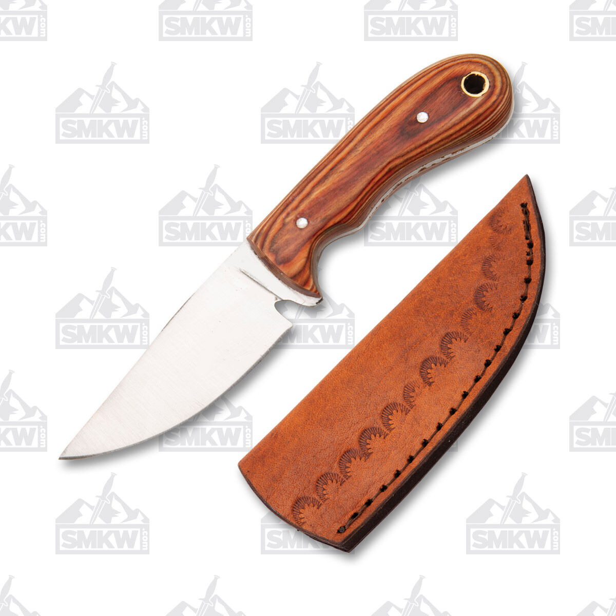 Mini Hunter Fixed Blade Knife Wood Handle 210905 View 1