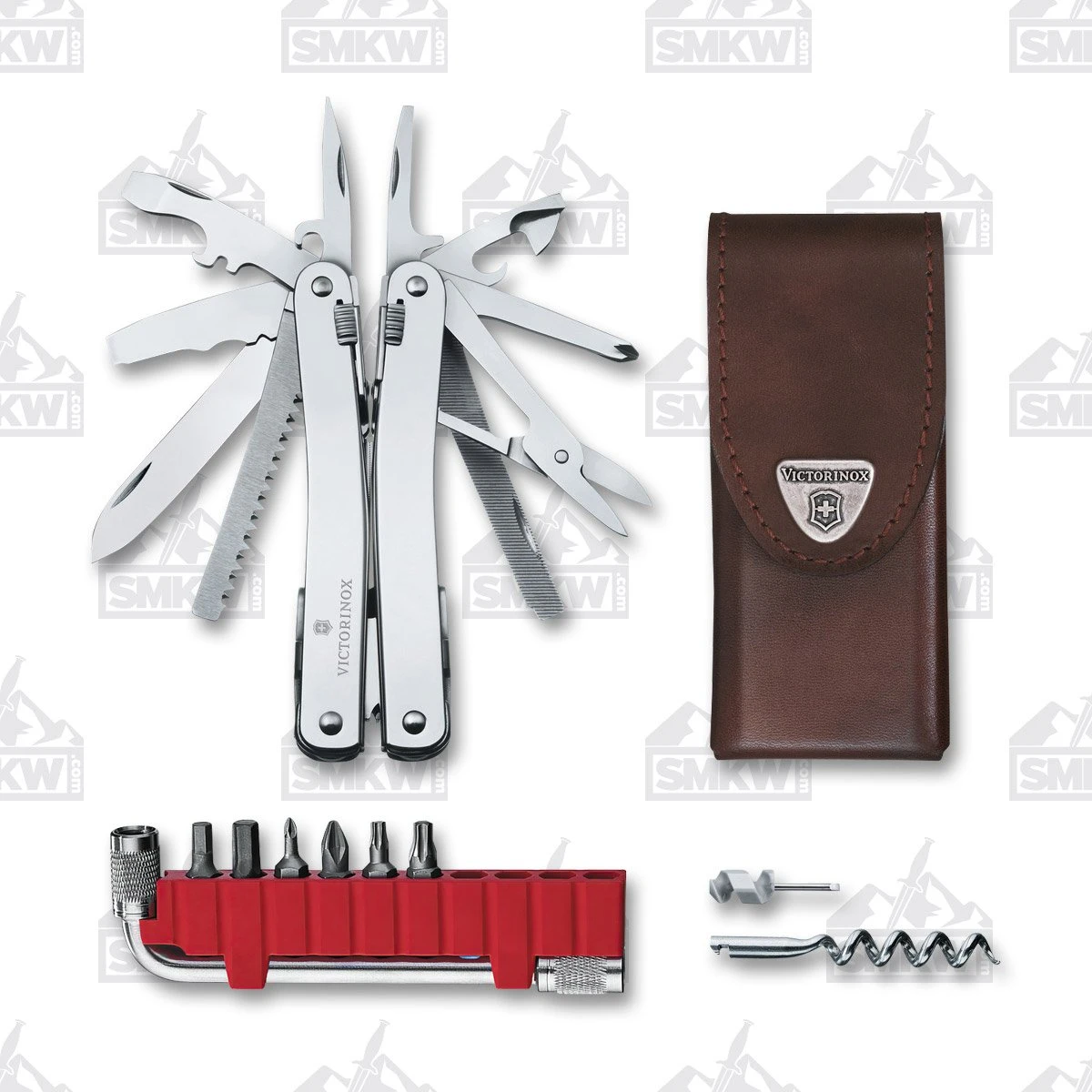 Victorinox SwissTool Spirit X MultiTool Plus with Leather Pouch V53802 View 1