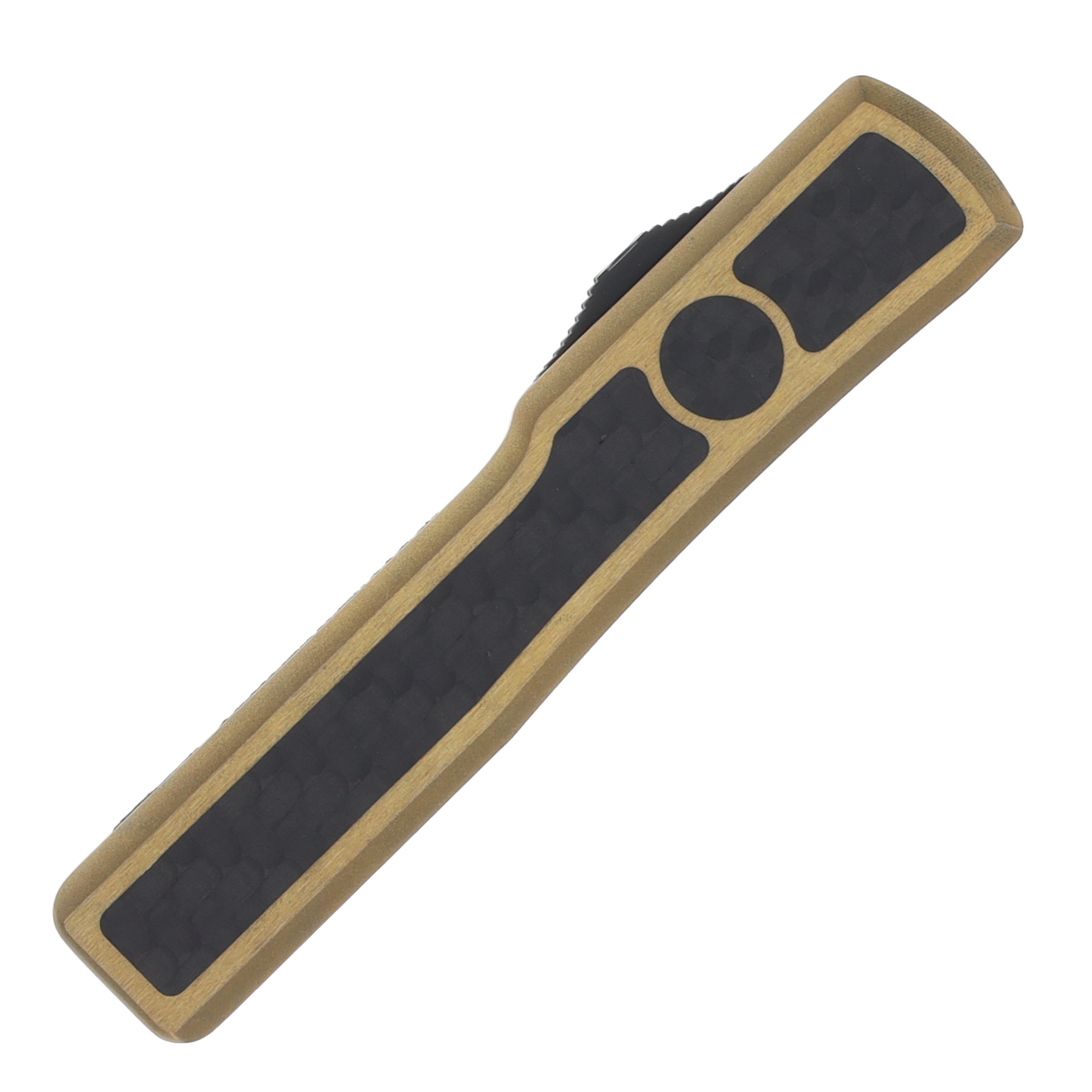 Marfione Custom UTX-70 OTF Knife Brass CF - 2.42in Mirror Dagger DE Plain View 6