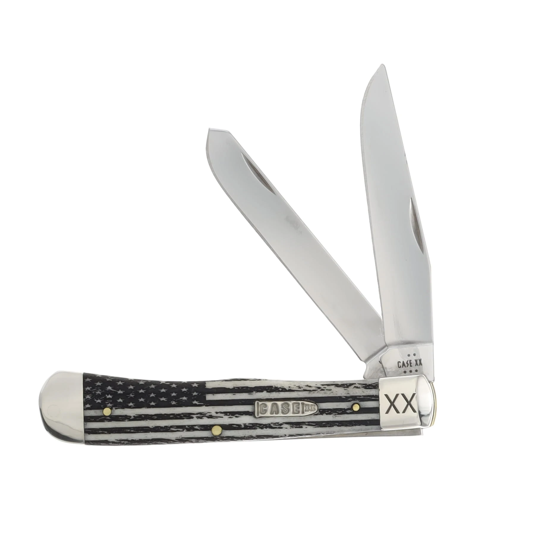 Case American Flag Natural Bone Trapper Folding Knife (Limited Edition) CA06740USF View 1