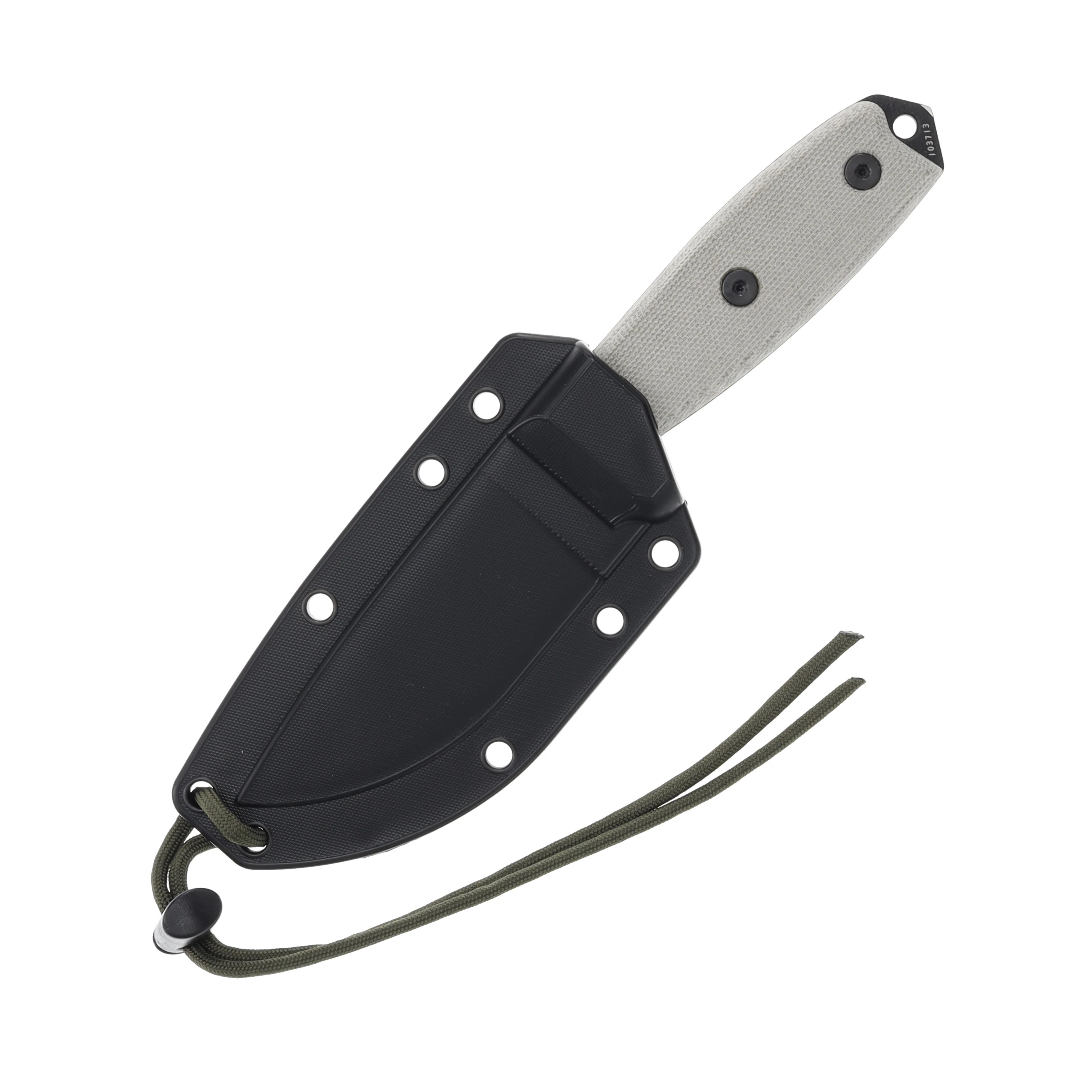 ESEE 3 MIL Fixed Blade Knife 3.87in Plain Edge Tan Micarta ESEE3MILPB View 4