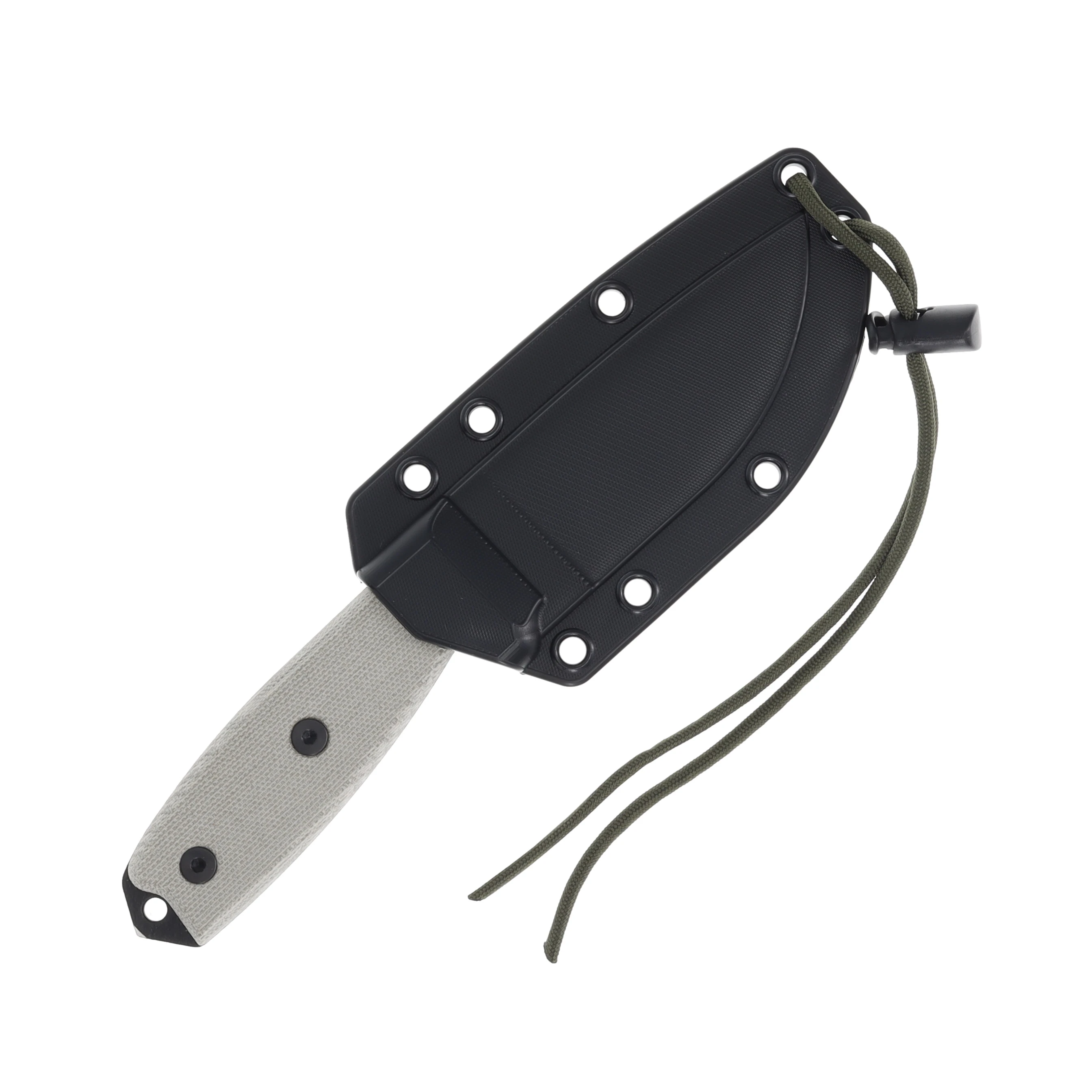 ESEE 3 MIL Fixed Blade Knife 3.87in Plain Edge Tan Micarta ESEE3MILPB View 5