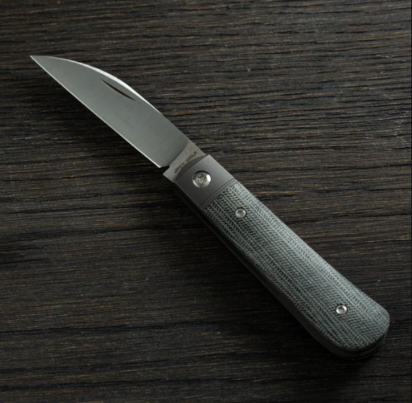 Jack Wolf Laid Back Jack Folding Knife Canvas Micarta JWLAIDB01BLK View 1
