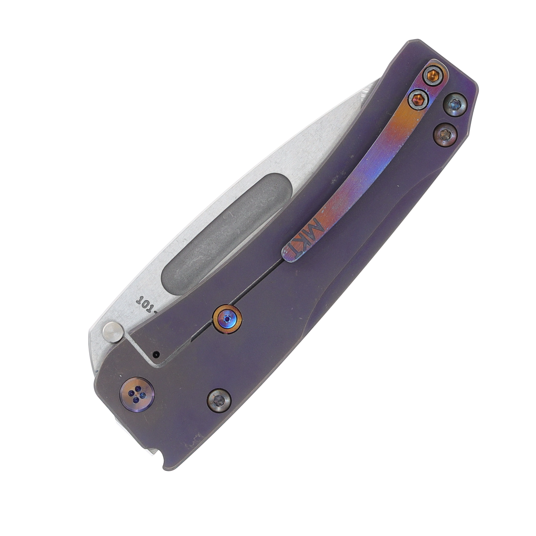 Medford Slim Midi Marauder Folding Knife 3.25in Plain Violet Flamed Tanto MK201STT38A3 View 3