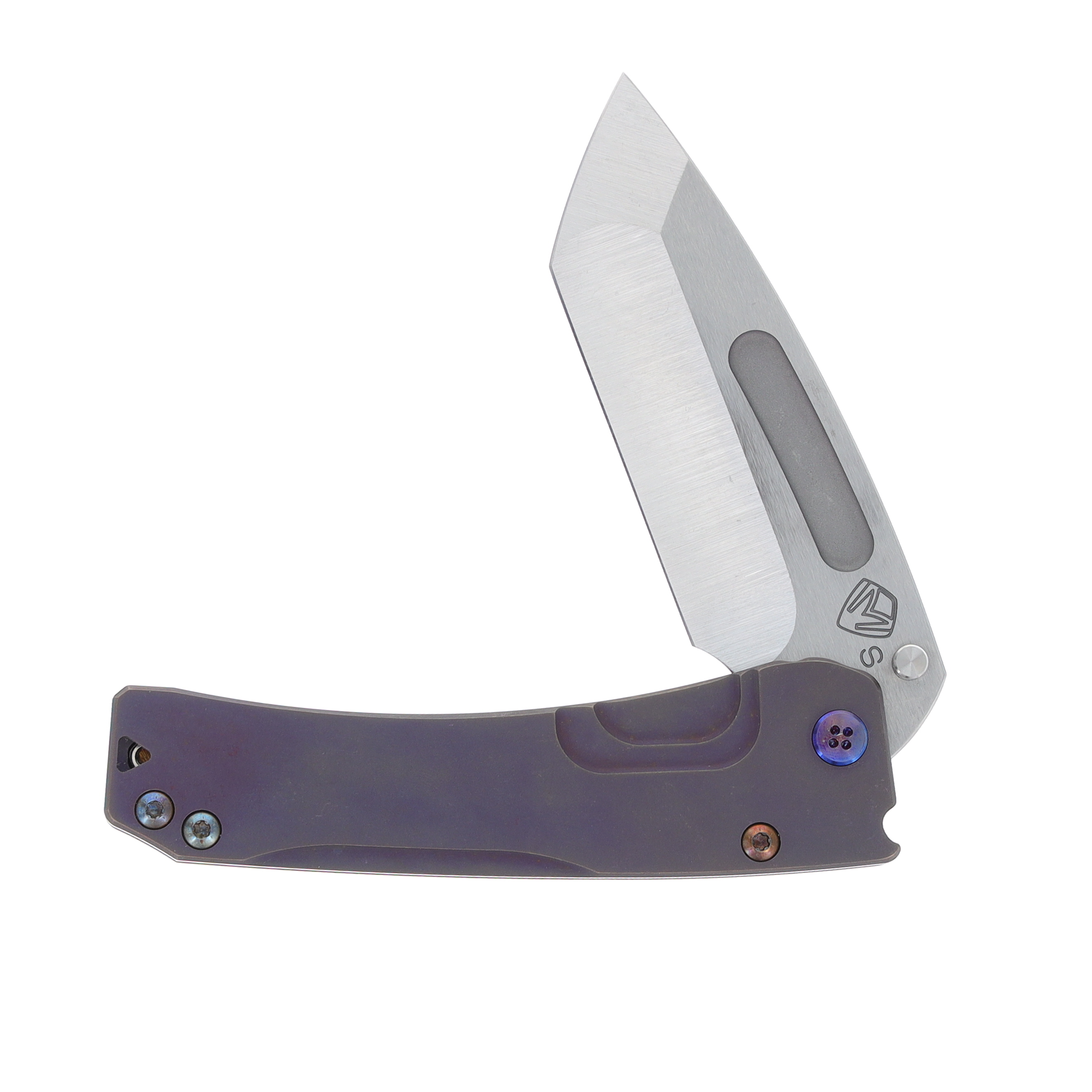 Medford Slim Midi Marauder Folding Knife 3.25in Plain Violet Flamed Tanto MK201STT38A3 View 2