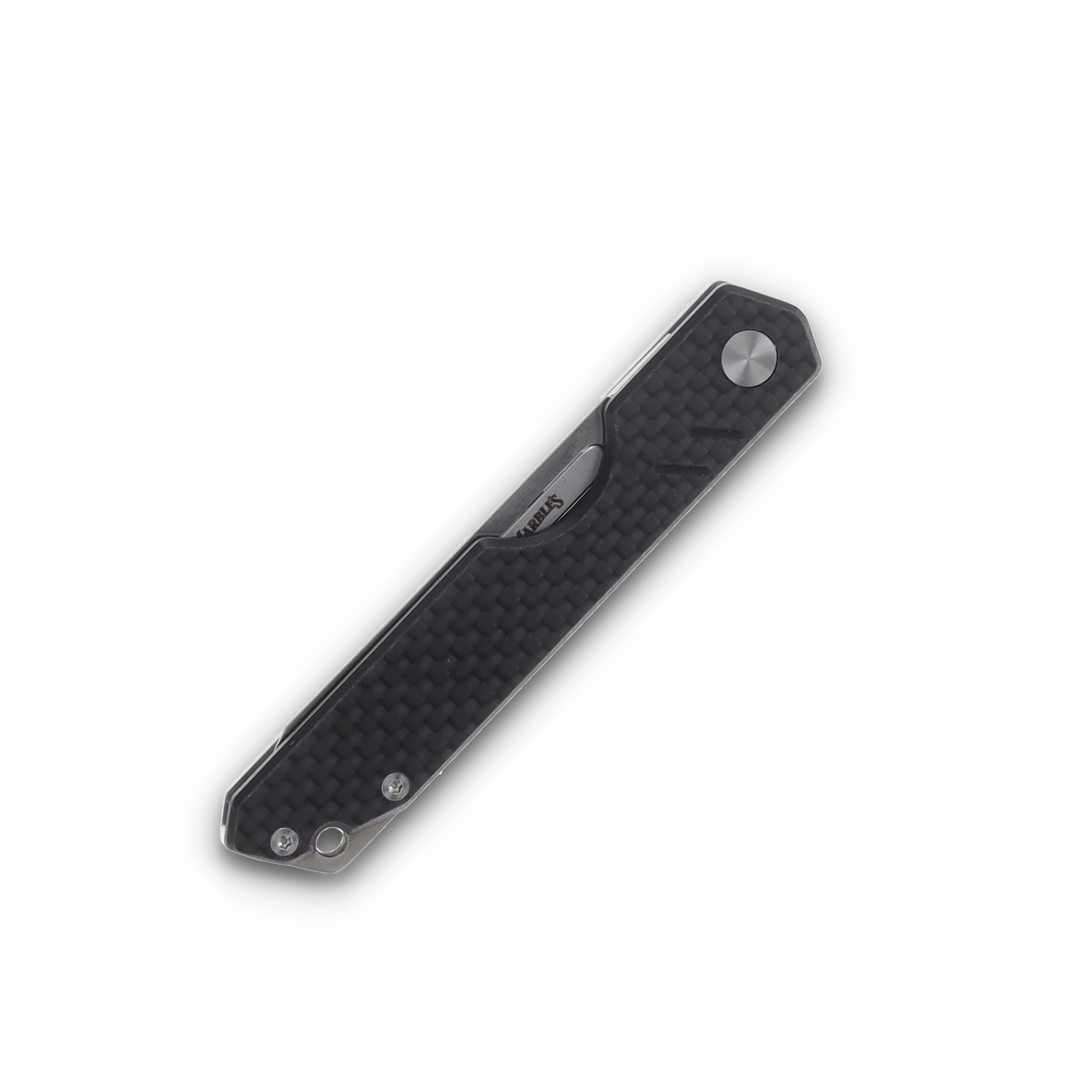 Marble's Razor Folding Knife Black Carbon Fiber G10 2.63 Inch Drop Point MR635 View 5