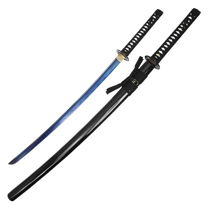 40in Blue Carbon Steel Hand Forged Katana Display Sword NTKON17BL View 3