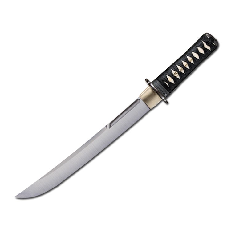 Cold Steel Warrior Series O Tanto Black Braid Cord 13.25in Plain Blade CS88BT View 1