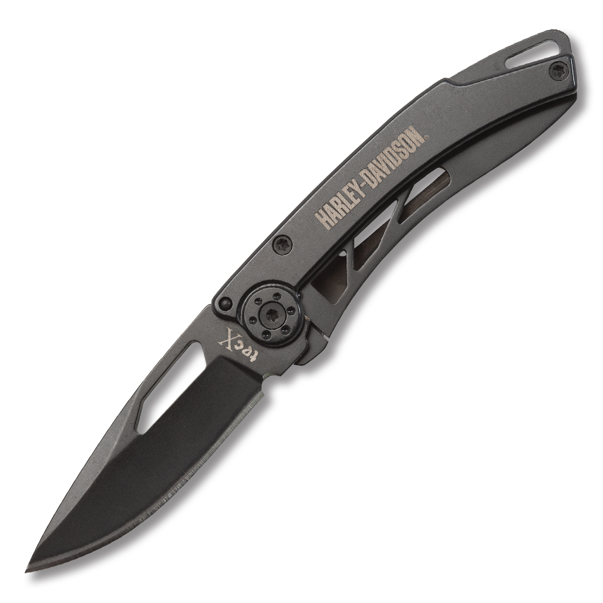 Tec-X Harley-Davidson Dinero Folding Knife CA52080 - Smoky