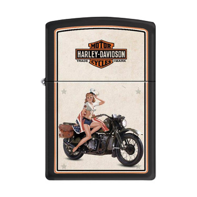 Zippo Harley Davidson Pinup Lighter View 1