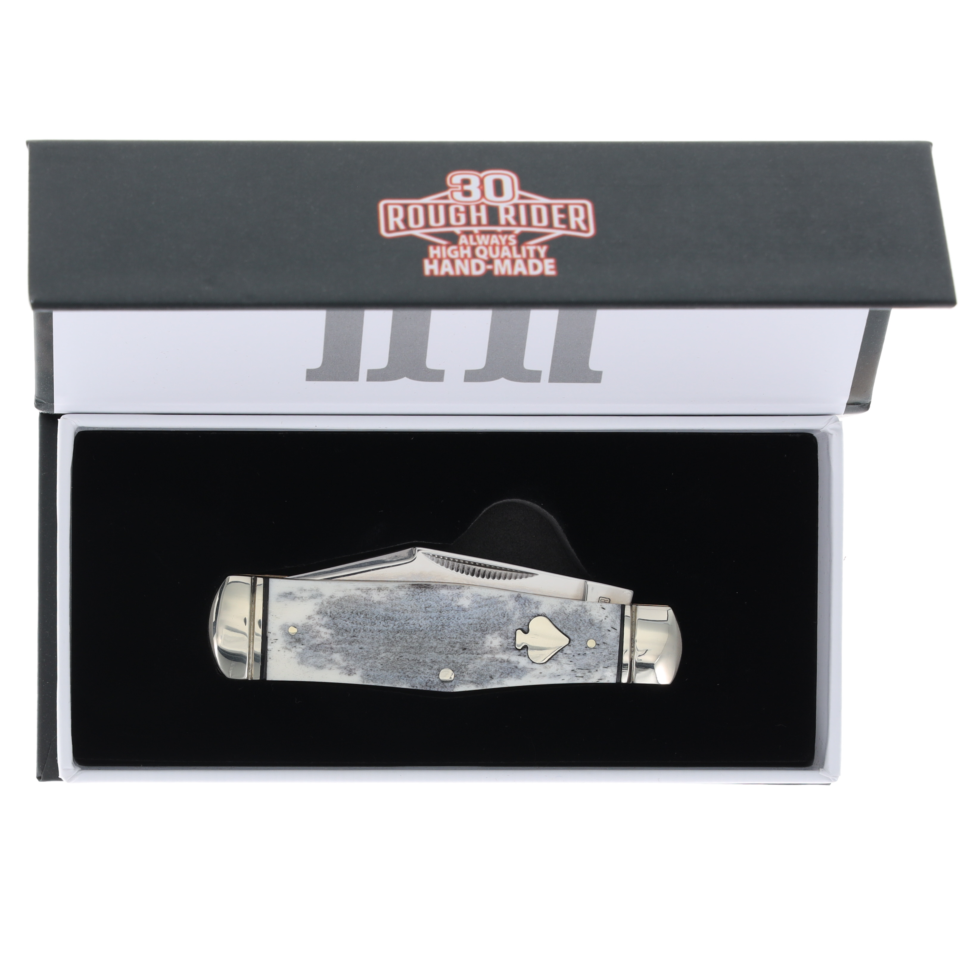 Rough Ryder Black Appaloosa 30th Anniversary Spade Shield Coke Bottle Knife RR2485 View 7