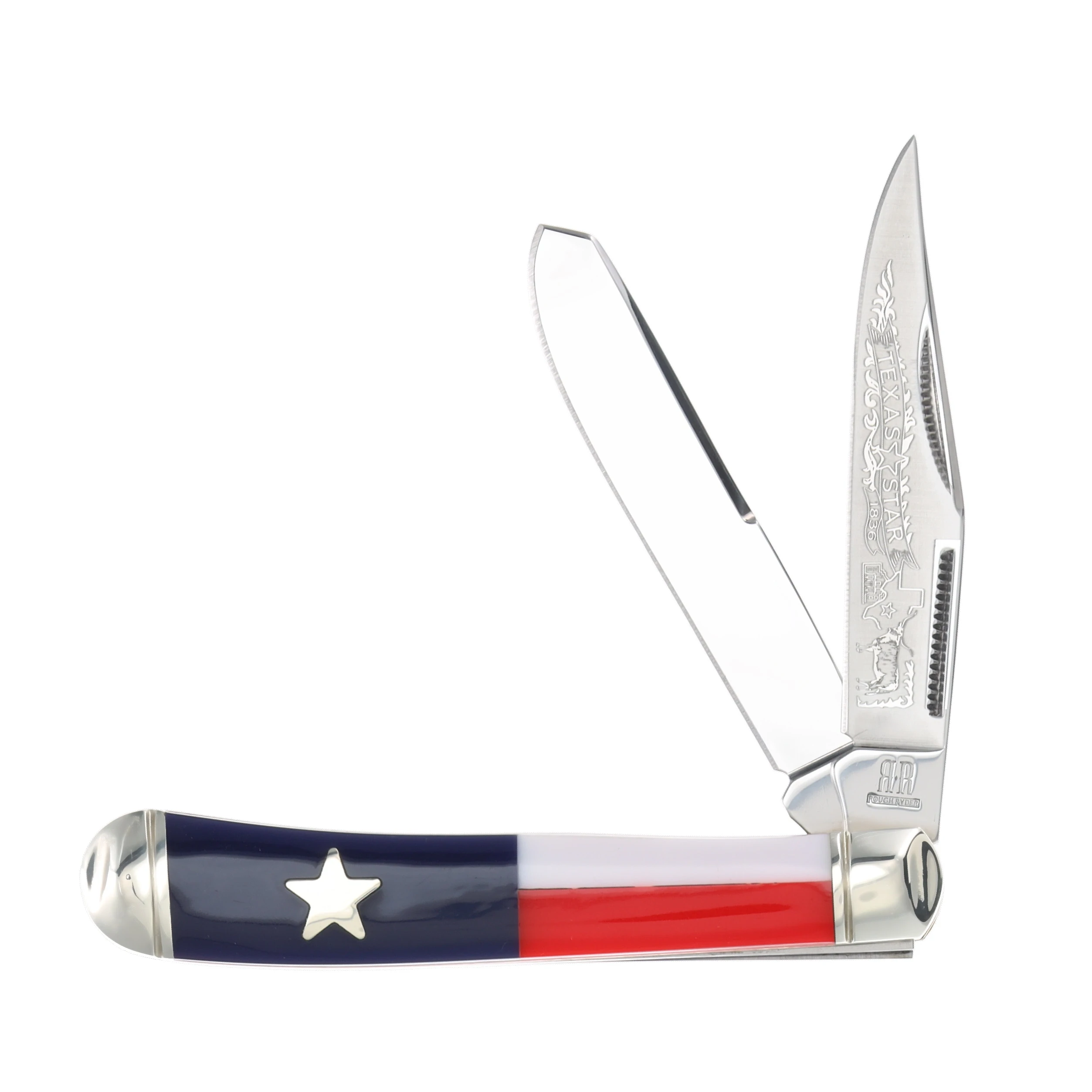 Rough Ryder Trapper Folding Knife Texas Star RR2499 View 1