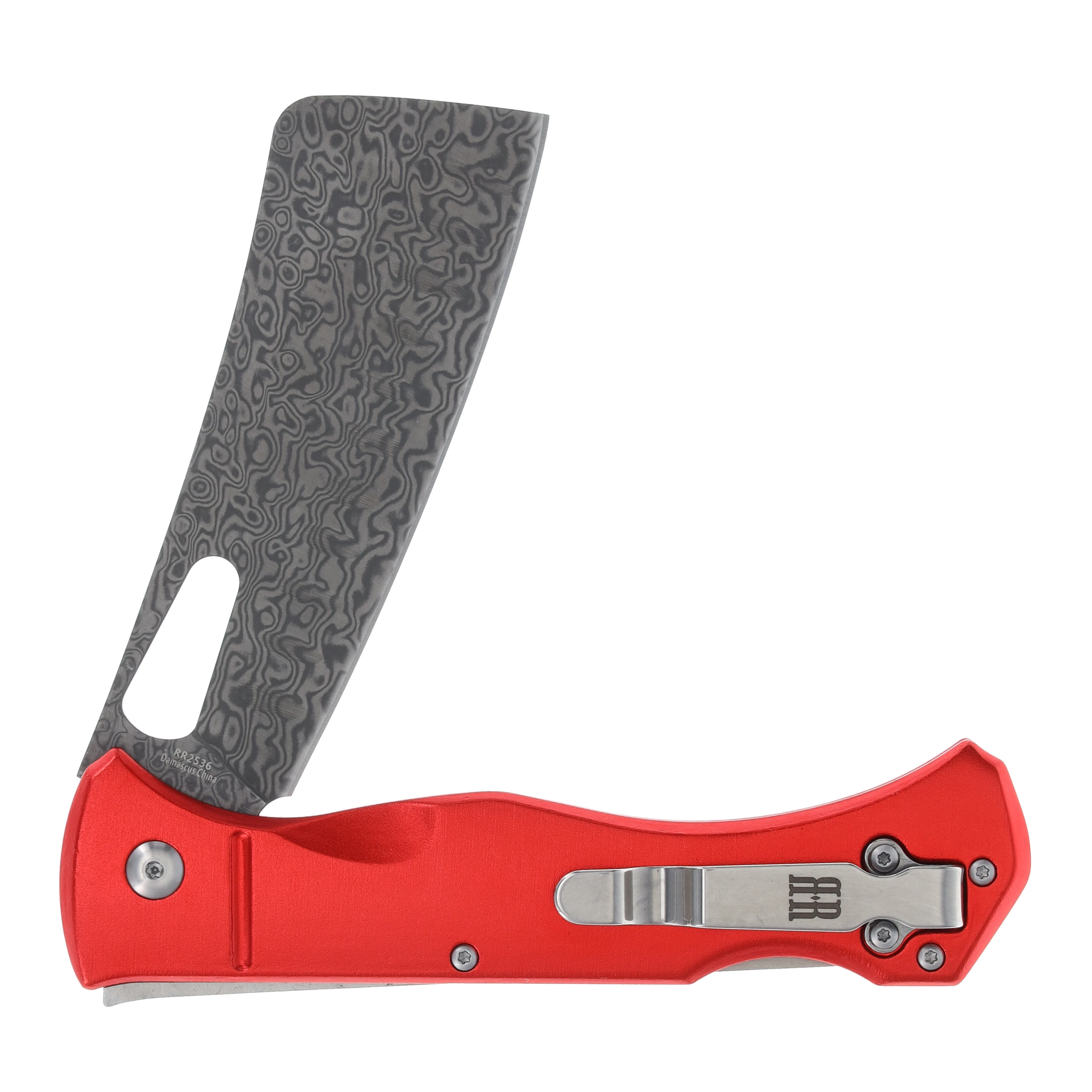Rough Ryder Sous Chef Lockback Folding Knife (Damascus, Cleaver) RR2536 View 4