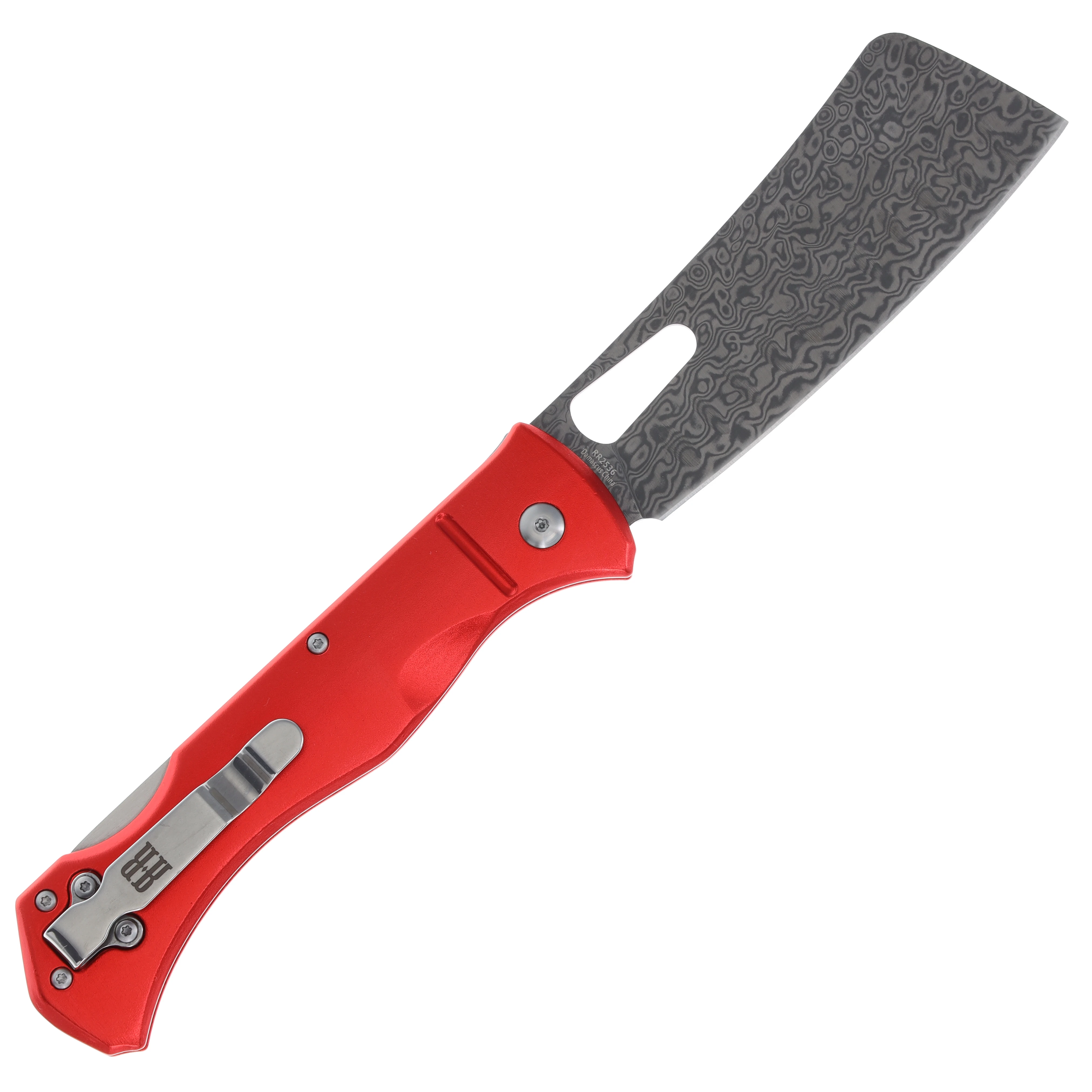 Rough Ryder Sous Chef Lockback Folding Knife (Damascus, Cleaver) RR2536 View 2