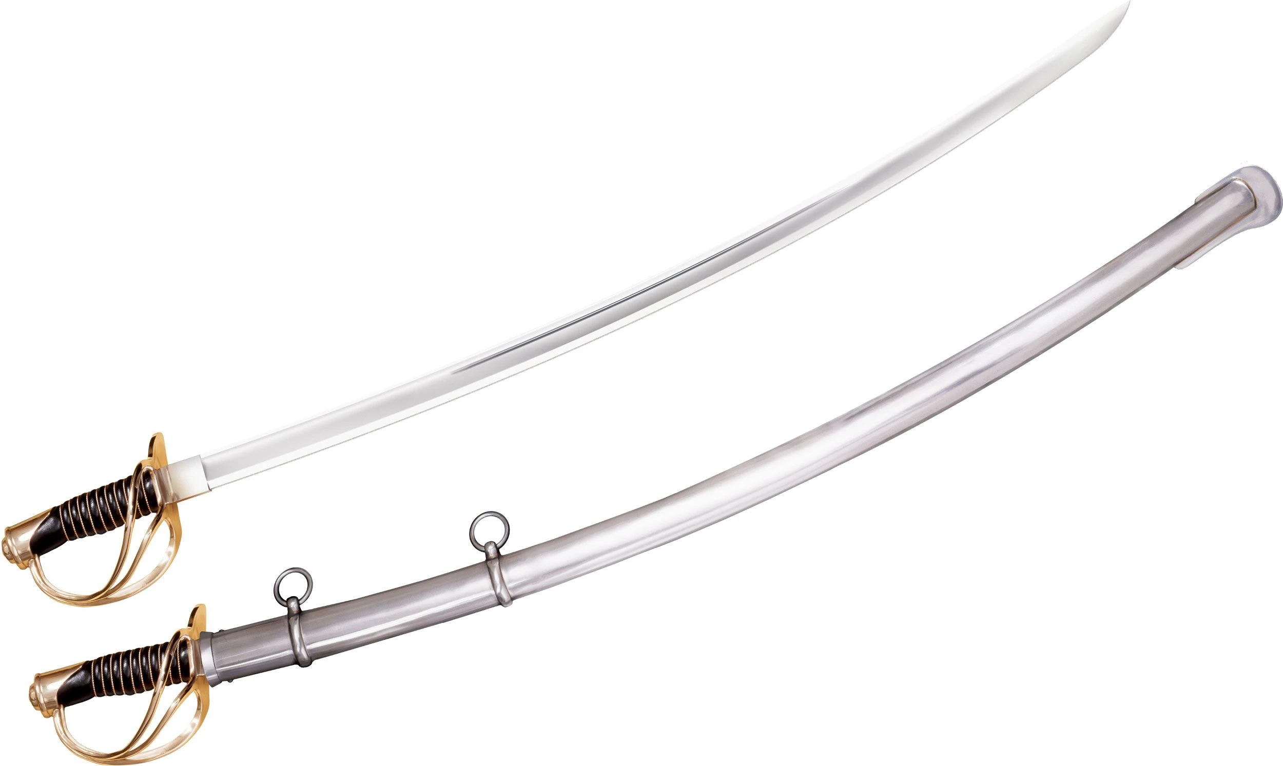 Cold Steel US 1860 Heavy Cavalry Saber Leather 36" Plain Blade CS88HCS View 5