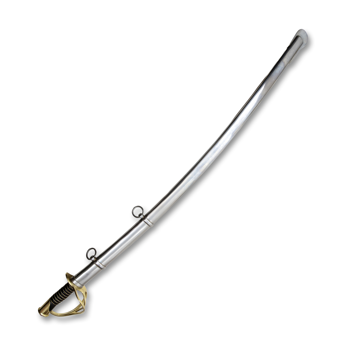 Cold Steel US 1860 Heavy Cavalry Saber Leather 36" Plain Blade CS88HCS View 3