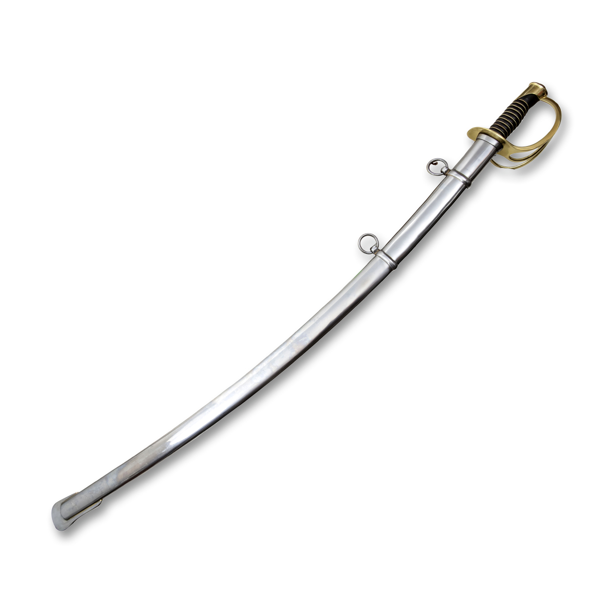 Cold Steel US 1860 Heavy Cavalry Saber Leather 36" Plain Blade CS88HCS View 4