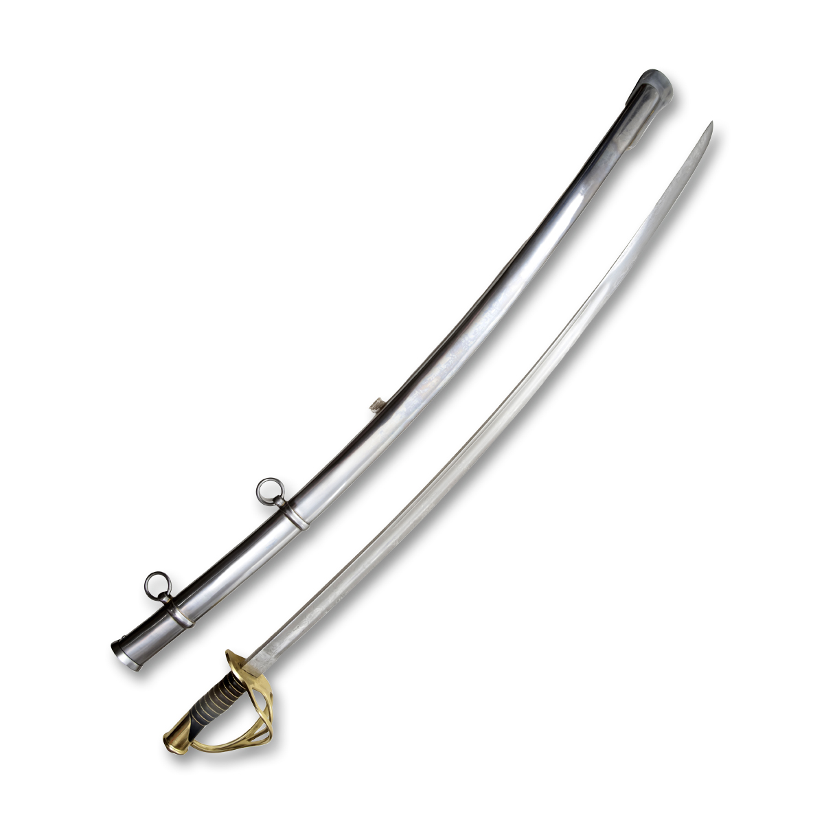 Cold Steel US 1860 Heavy Cavalry Saber Leather 36" Plain Blade CS88HCS View 2