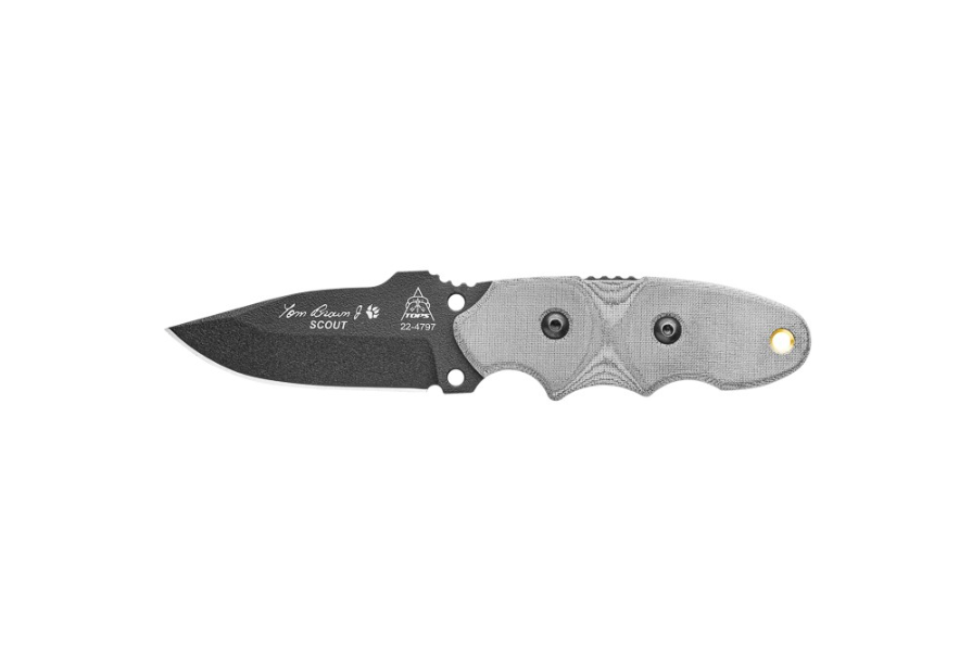 TOPS Tom Brown Tracker Scout Green 3.25in Plain Black Hunters Point View 1