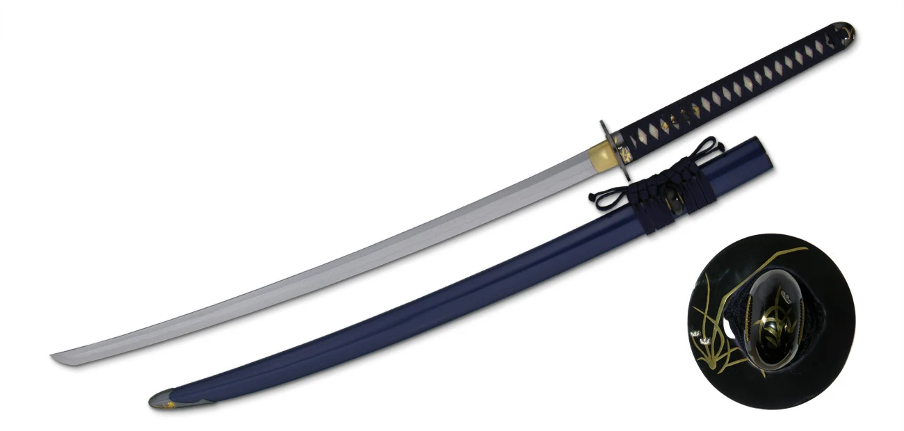 CAS Iberia Orchid Katana Traditional Blade, Handle, Scabbard, 40.5” Overall SH1207 View 5