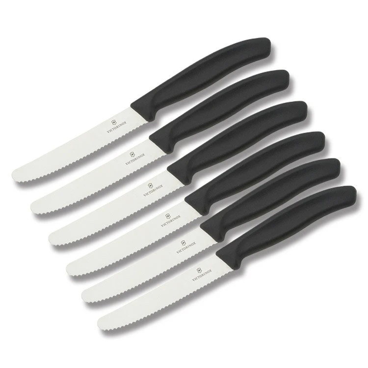 Victorinox 6 Piece Steak Knife Set Black V678336 View 1