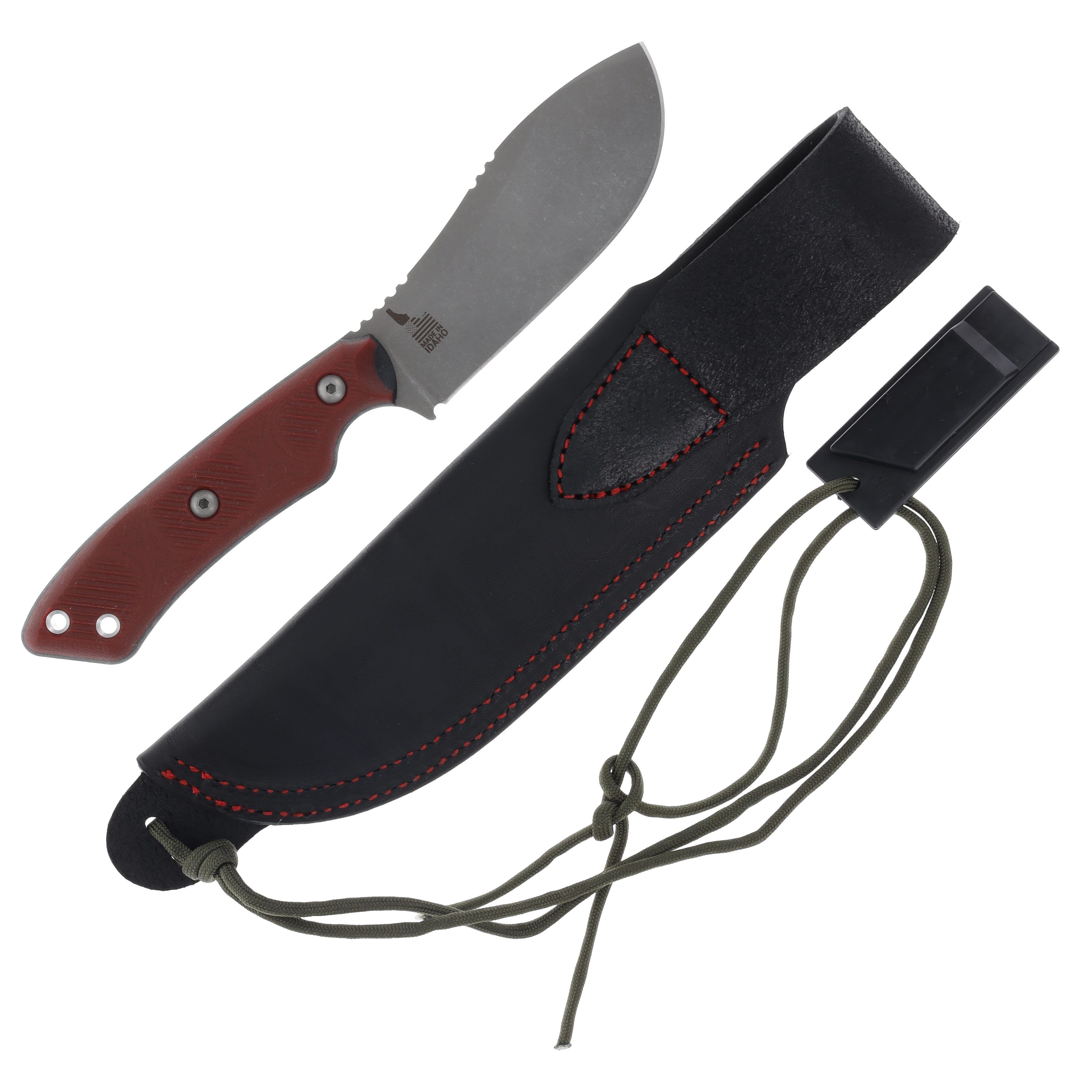 TOPS Camp Creek Fixed Knife Fire Edition Red 4.5in Plain Tumbled Skinner TPCPCKFE01 View 2