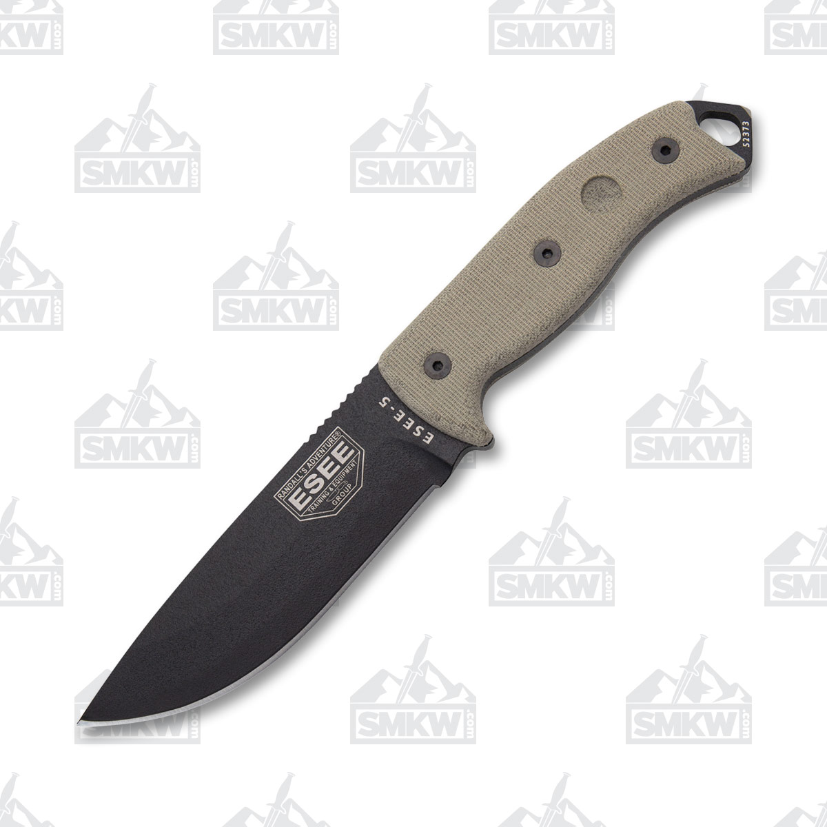 ESEE 5P Fixed Blade Knife Black 1095/Tan Micarta with Black Sheath ESEE5P View 2