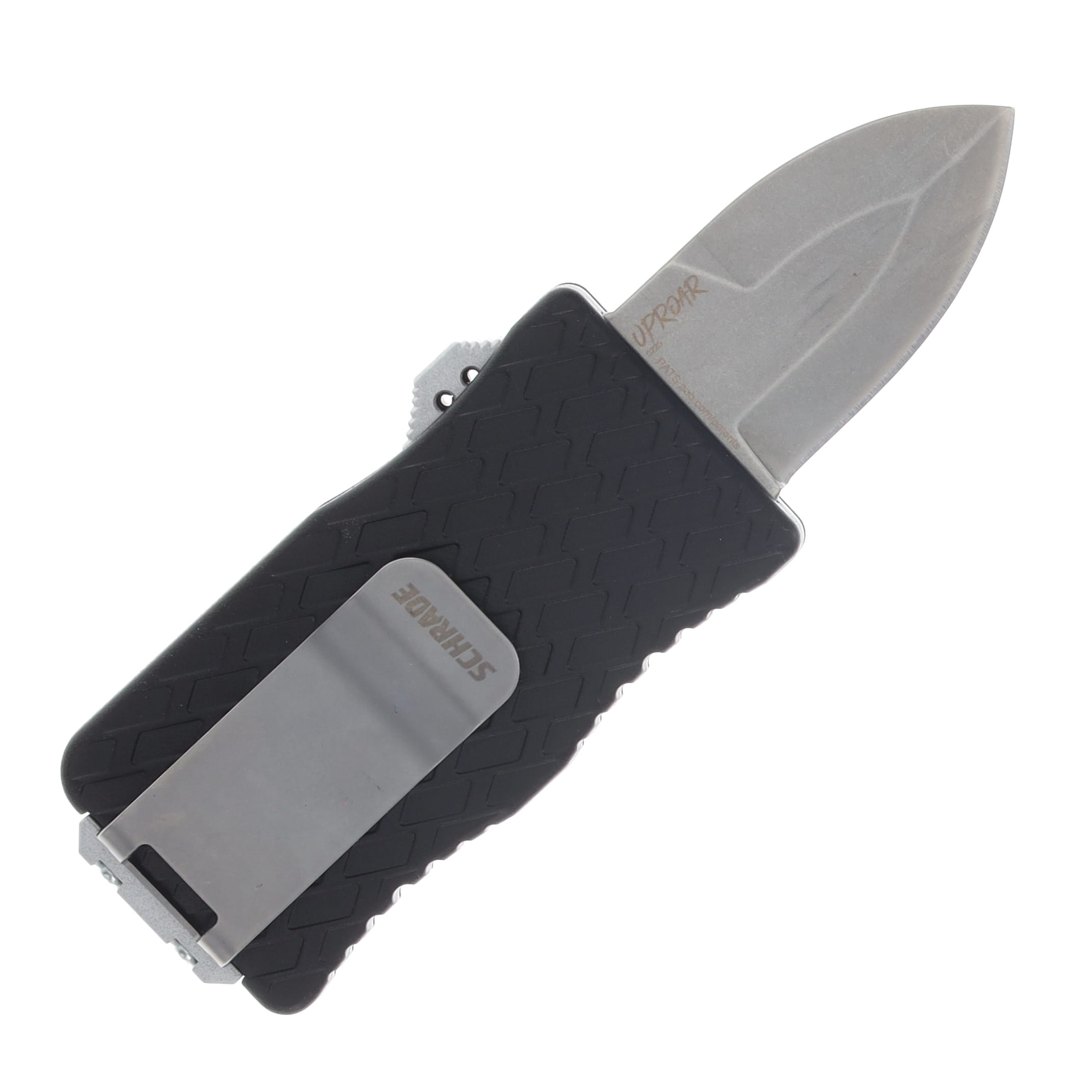 Schrade Uproar Mini D/A OTF Auto Black Aluminum Handle D2 Blade 1135969 View 2