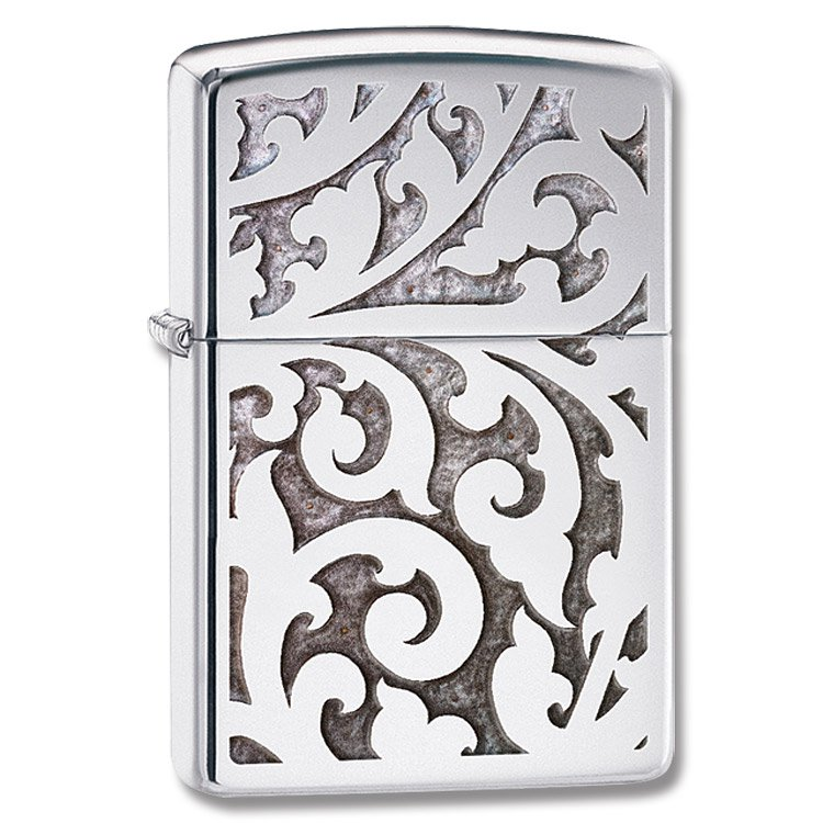Zippo Filigree High Polish Chrome Lighter ZP28530 View 1