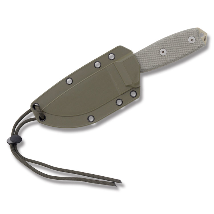 ESEE 3 Fixed Blade Knife Desert Tan 1095/Micarta with MOLLE Sheath ESEE3PMBDT View 4