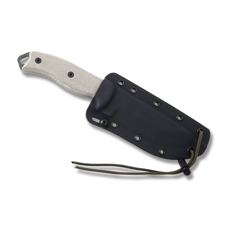 ESEE 5 Fixed Blade Survival Knife OD Green 1095 Carbon Steel/Gray Micarta with Kydex Sheath ESEE5POD View 5