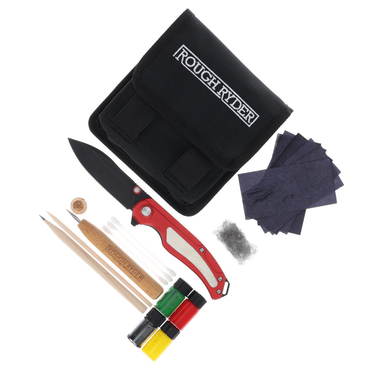 Rough Ryder Tattoo Series Design Your Own Folding Knife Kit (Red Aluminum) RR2550 View 1