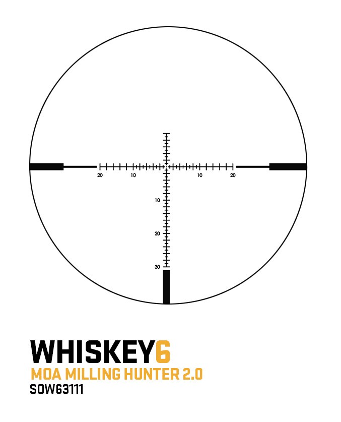 SIG SAUER WHISKEY6 3-18x44mm Rifle Scope | MOA Hunter 2.0 SFP Optic SOW63111 View 2