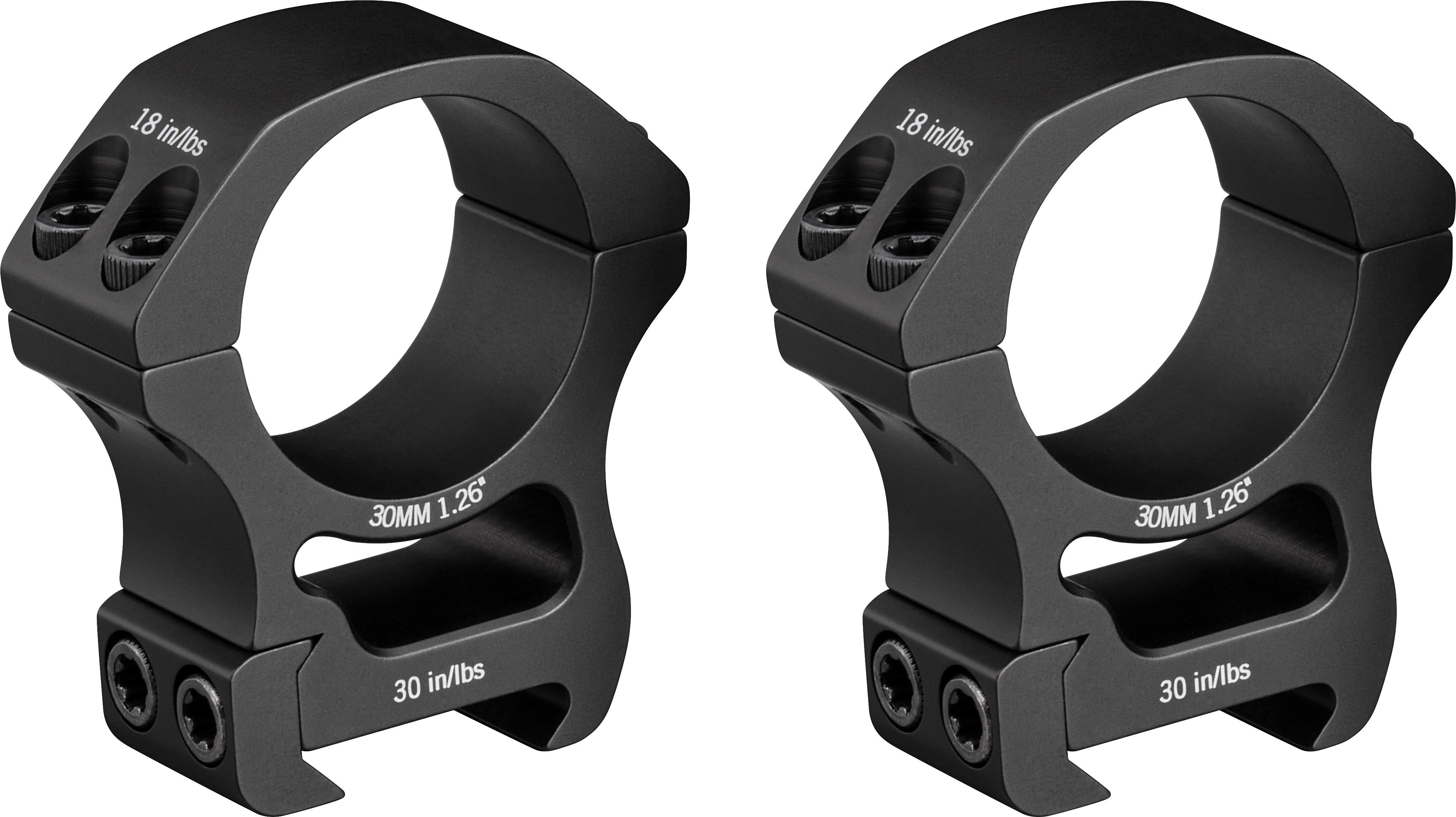 Vortex Pro Series 30mm Rings High - 1.26" PR30-H View 1