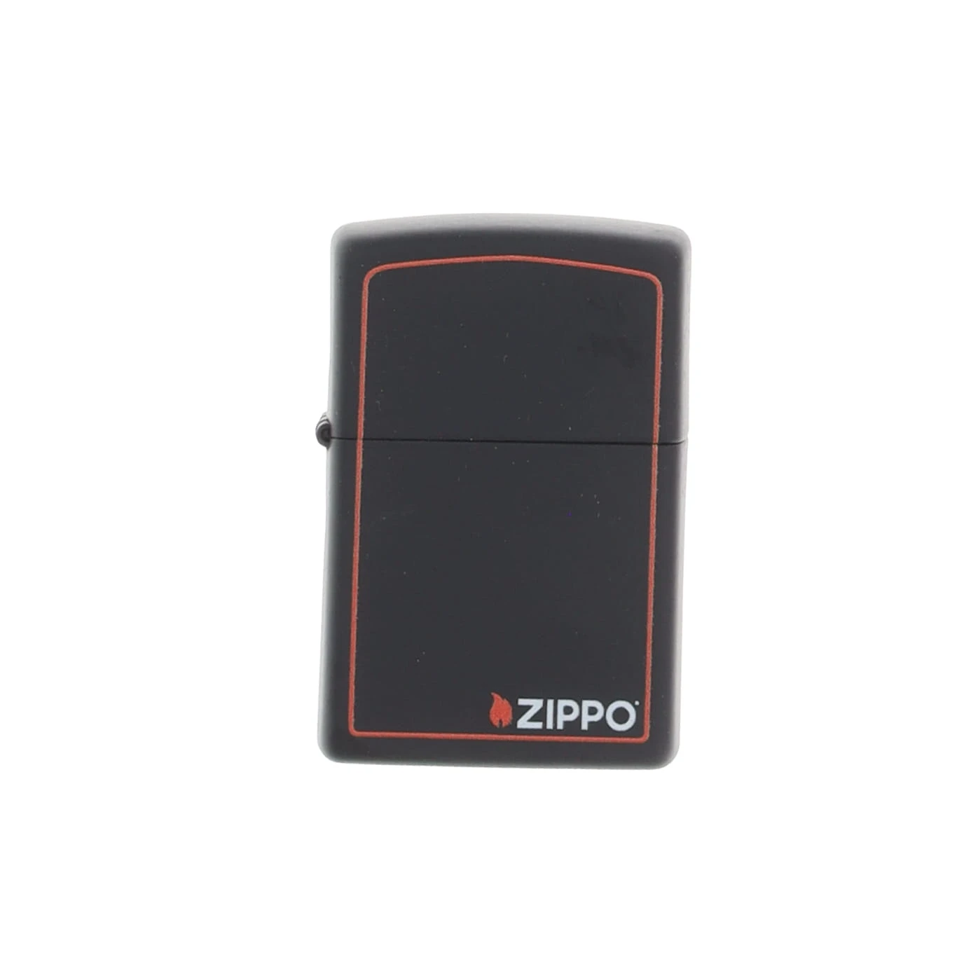 Zippo Classic Black Matte Red Border Logo Lighter ZP11950 View 2