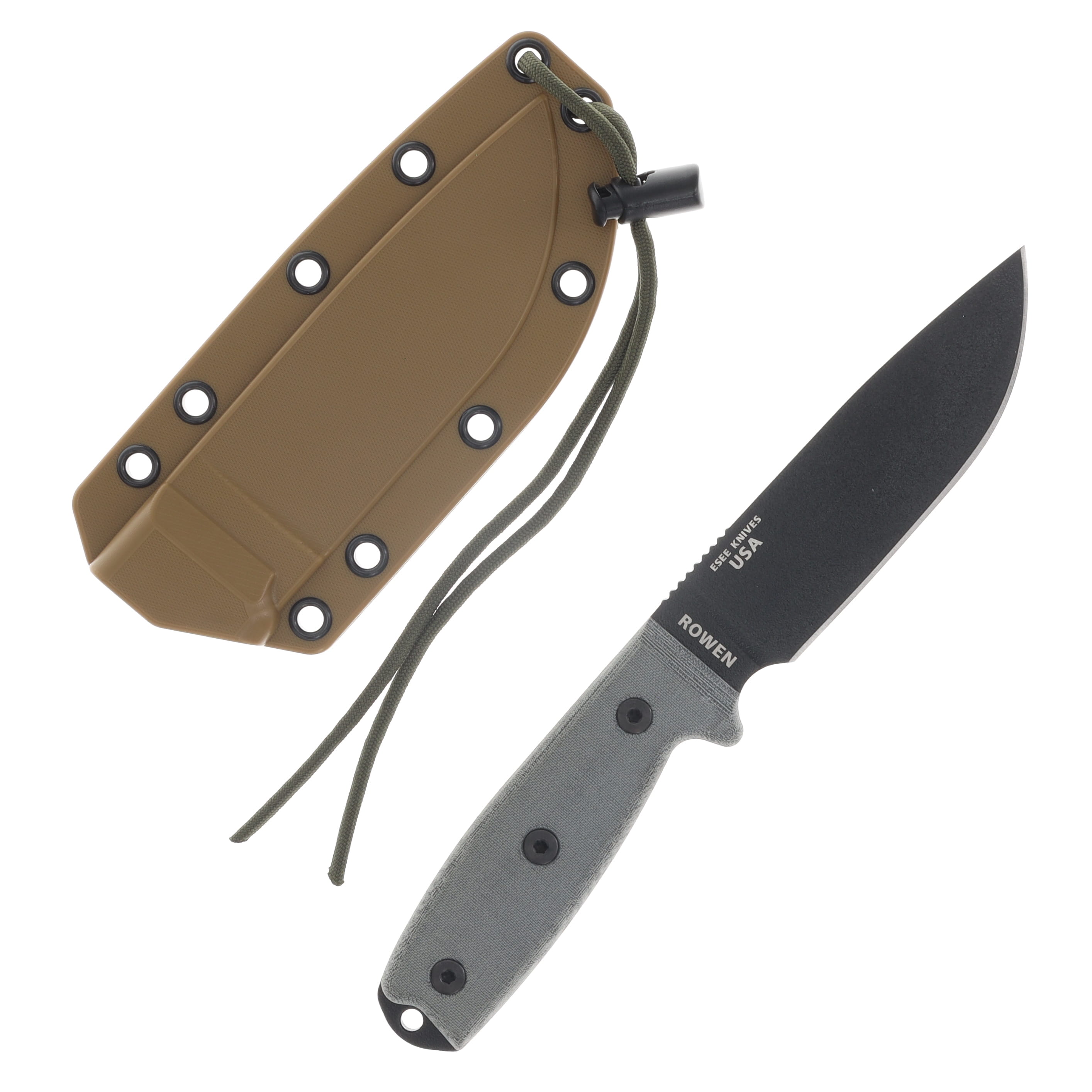 ESEE Knives ESEE 4P Fixed Blade Gray Micarta 4.5in Plain Edge Knife ESEE4P View 2