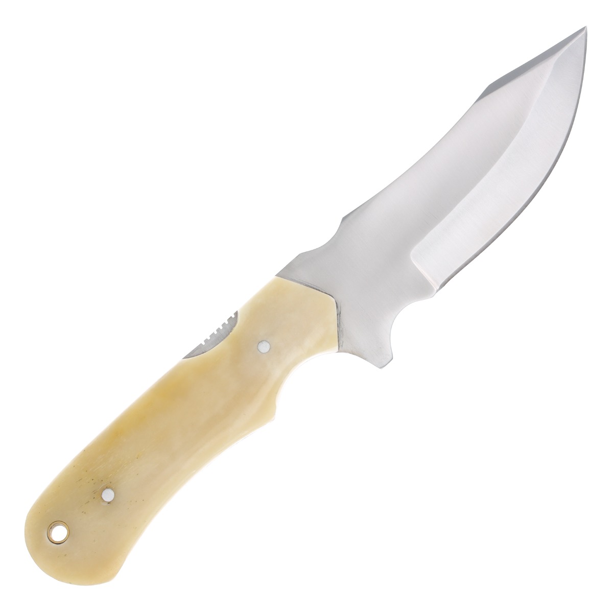 Chipaway Cutlery The Chief Fixed Blade Hunting Knife Natural Bone 4.5 Inch Plain FRCW501WSB View 4