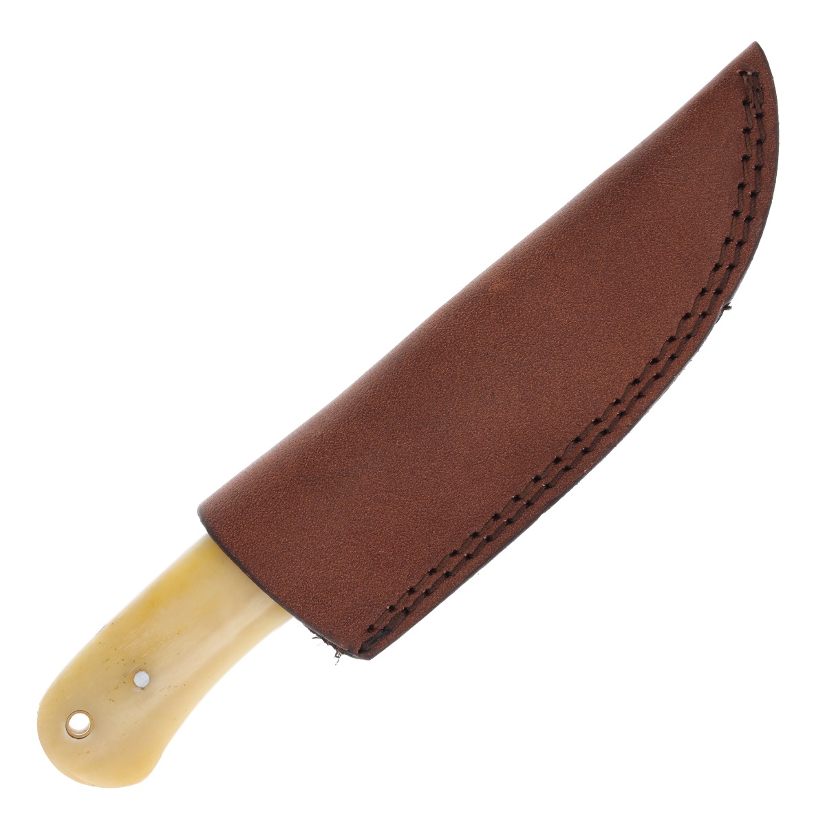 Chipaway Cutlery The Chief Fixed Blade Hunting Knife Natural Bone 4.5 Inch Plain FRCW501WSB View 7
