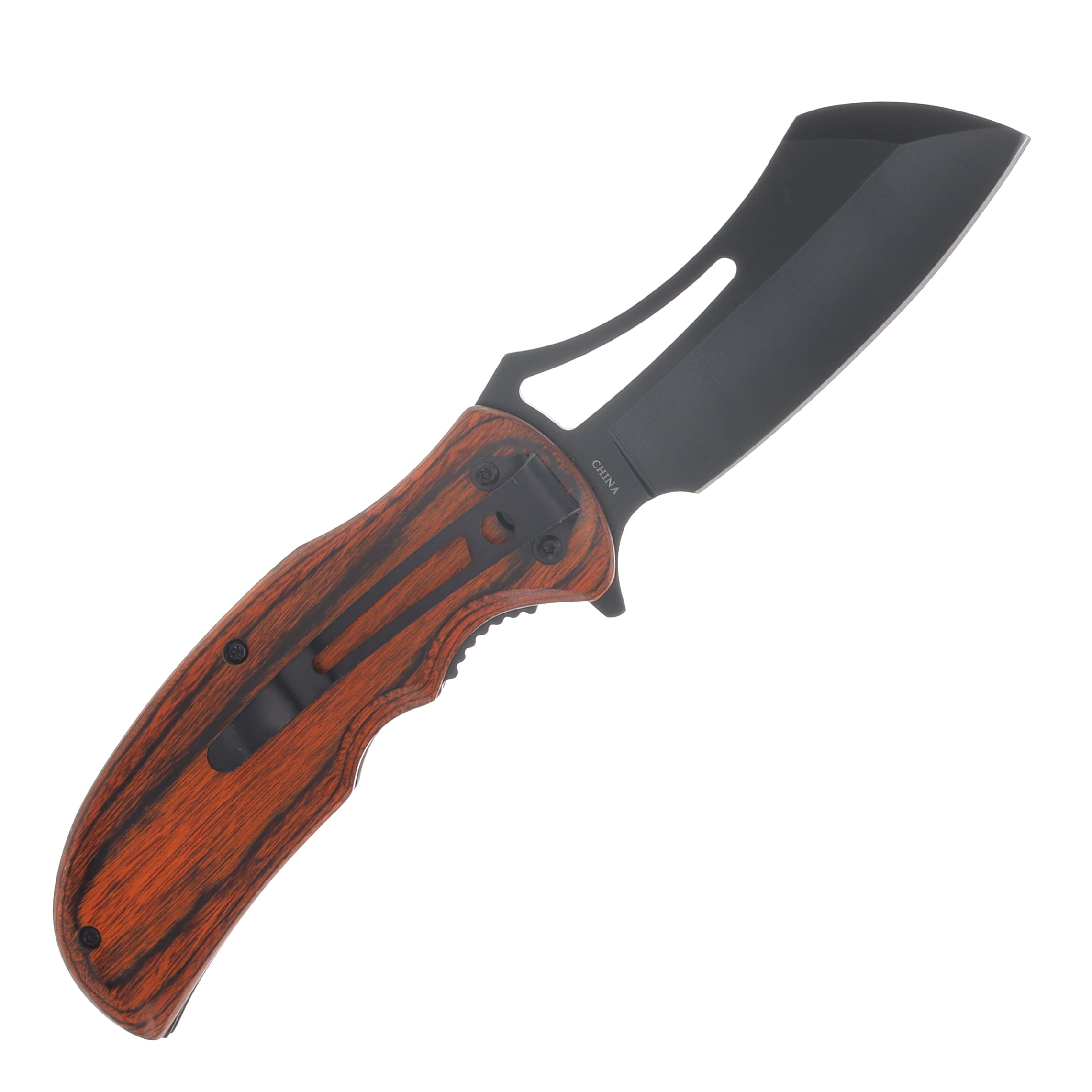 Frost Cutlery Pakkawood Spring-Assisted Deer Linerlock Folding Knife FRFC139D View 2