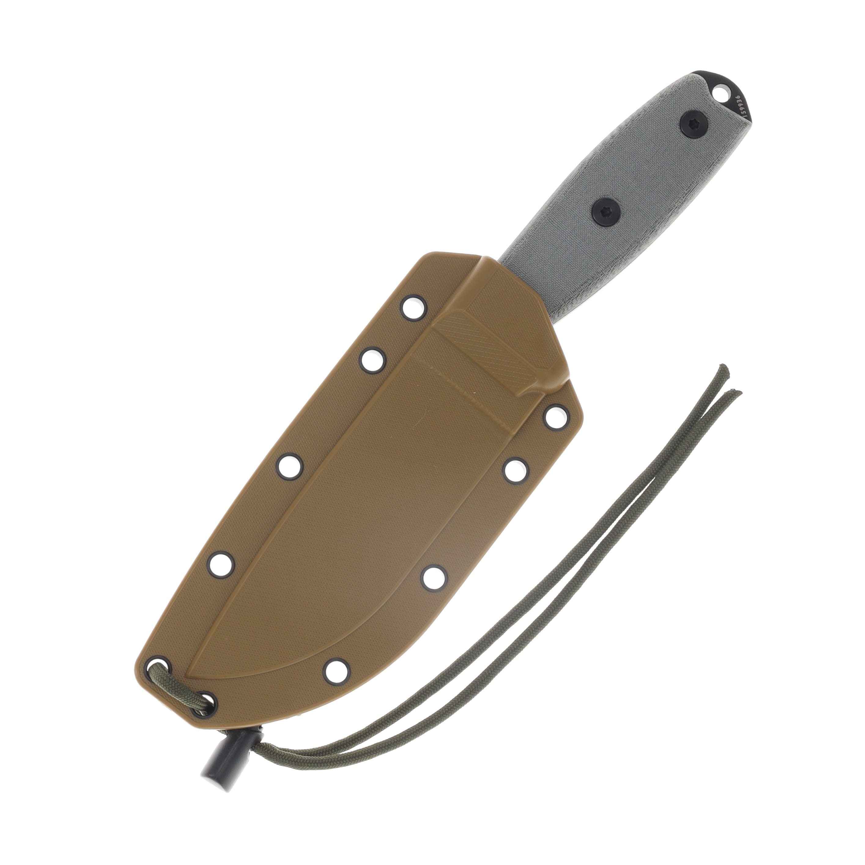 ESEE 4P MB Fixed Blade Knife 4.5in Plain Edge Gray Micarta ESEE4PMB View 4