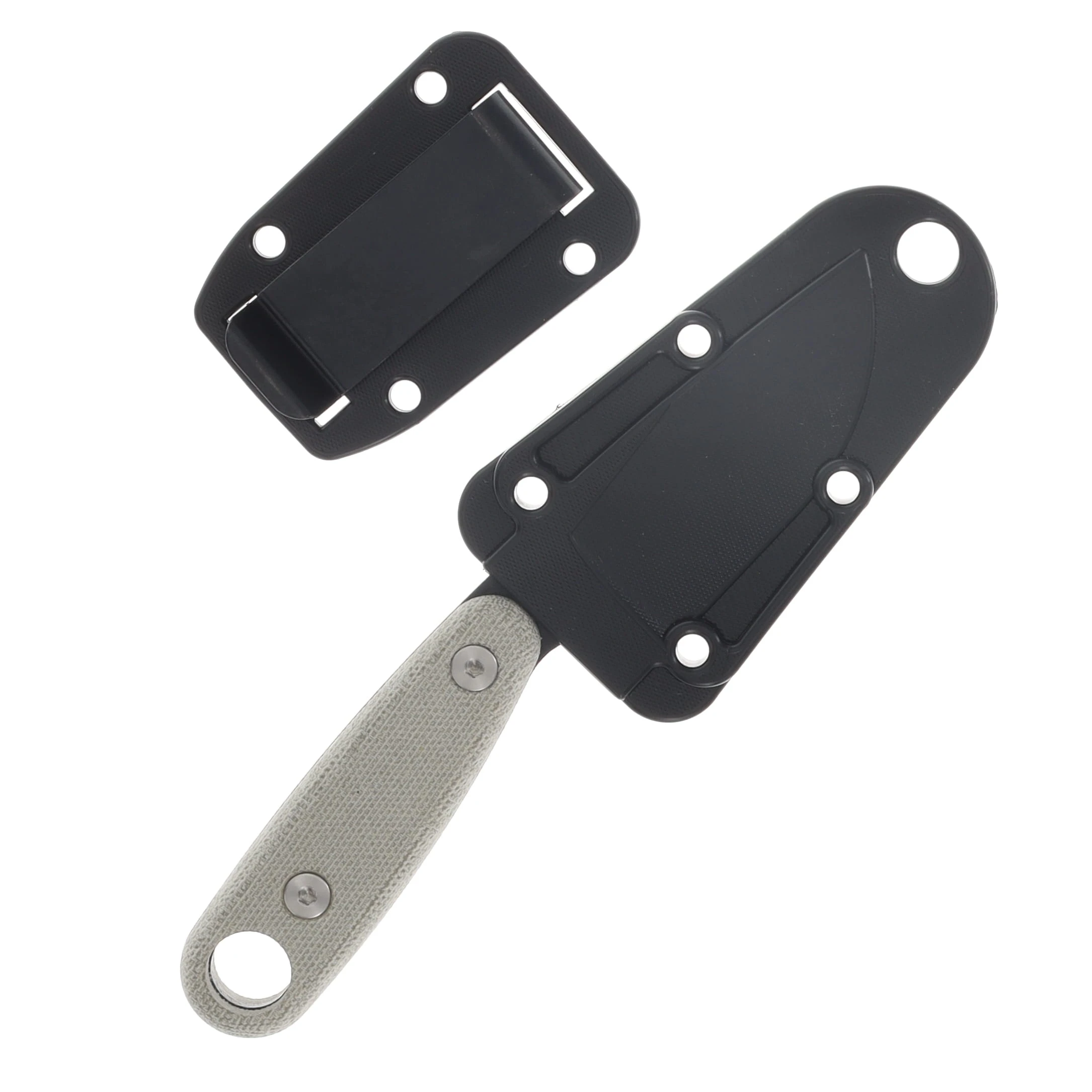 ESEE Knives Izula II Fixed Blade Green Canvas Micarta Black Powder Coat 1095 ECI11B View 7