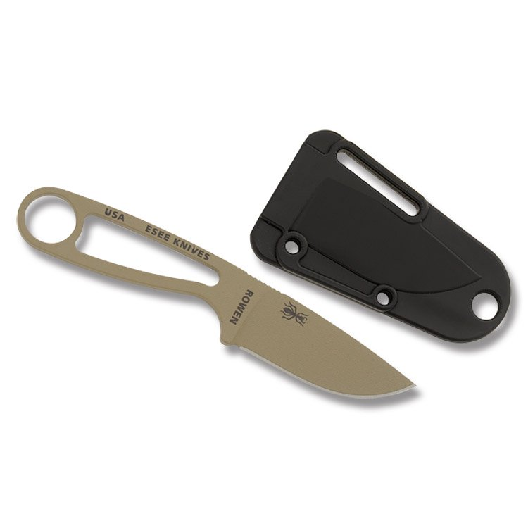 ESEE Izula Fixed Knife 2.63in Plain Edge Skeletonized Dark Earth Survival Kit IZULADEKIT View 1